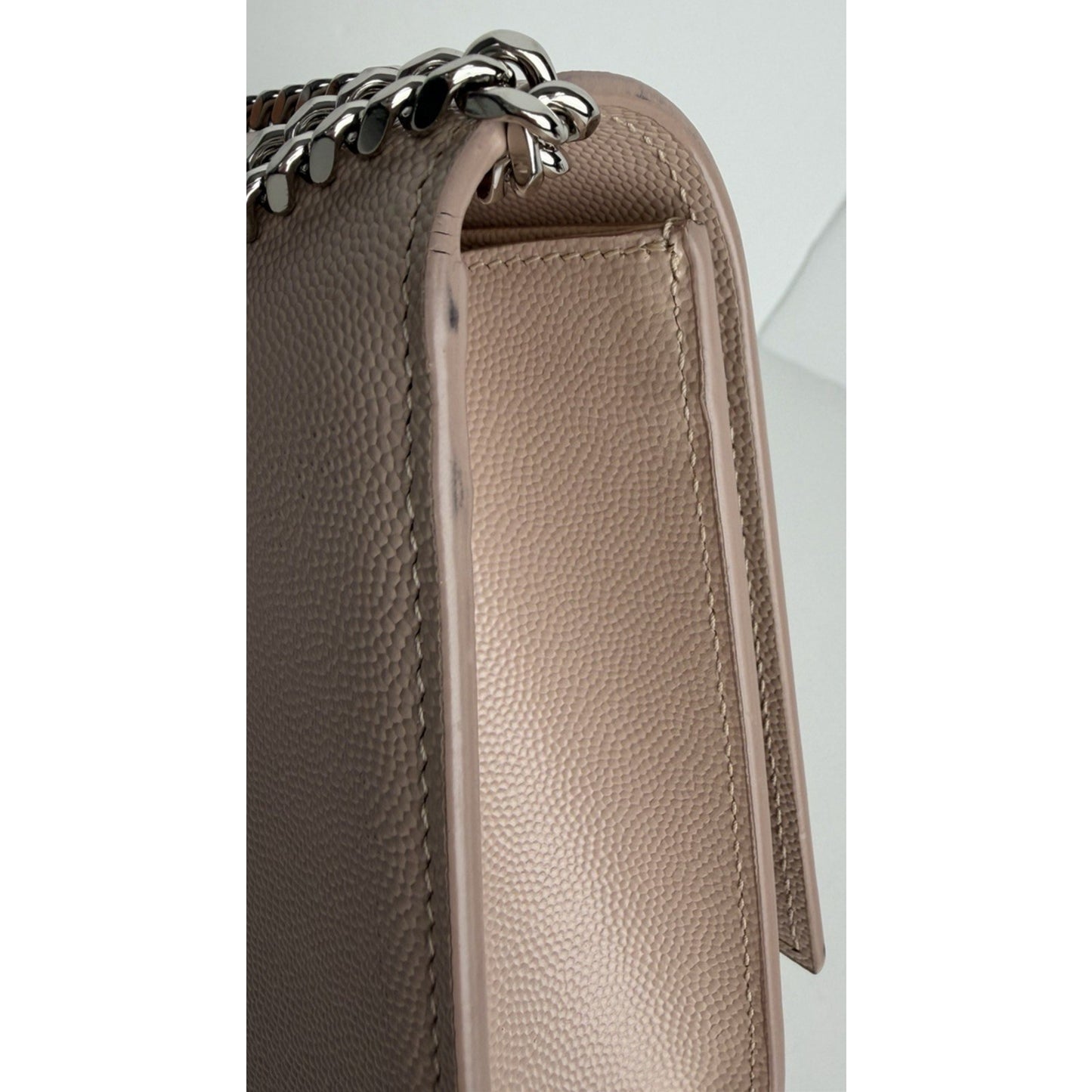 Saint Laurent Kate Shoulder Medium Bag Grained Marble Pink Leather S
