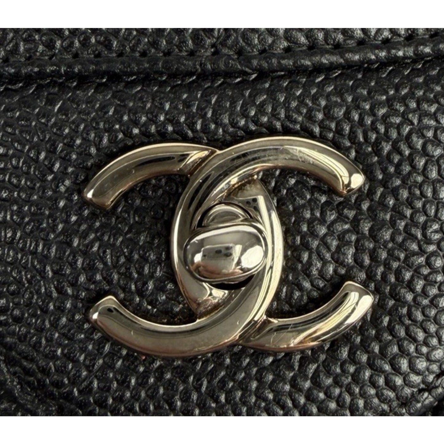 Chanel Classic Double Flap Jumbo Bag in Black Caviar Leather 2014 D-7