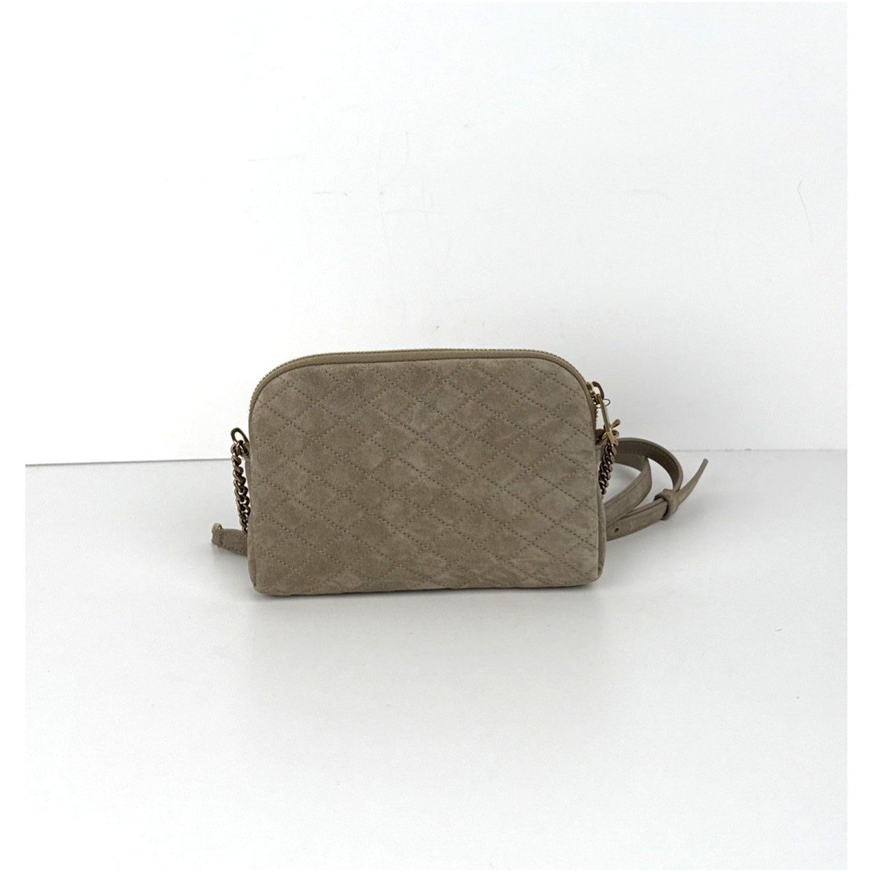 Saint Laurent Gaby Zipped Pouch Suede Women's Crossbody Bag
