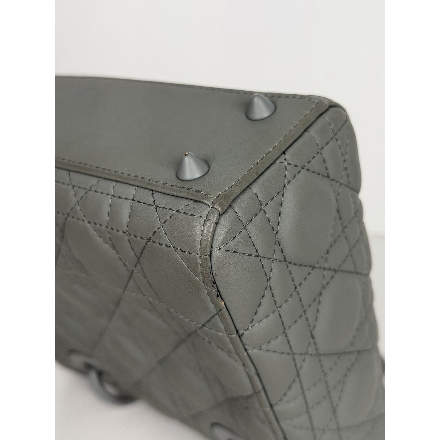 Christian Dior Lady Dior Small Bag in Ultramatte Cannage Grey Leather 2021 B2