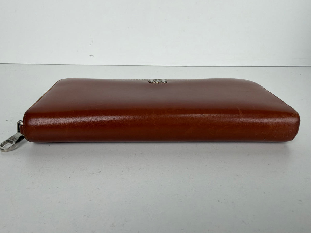 Loewe Zip-A round Long Wallet Loewe in Brown Leather K3