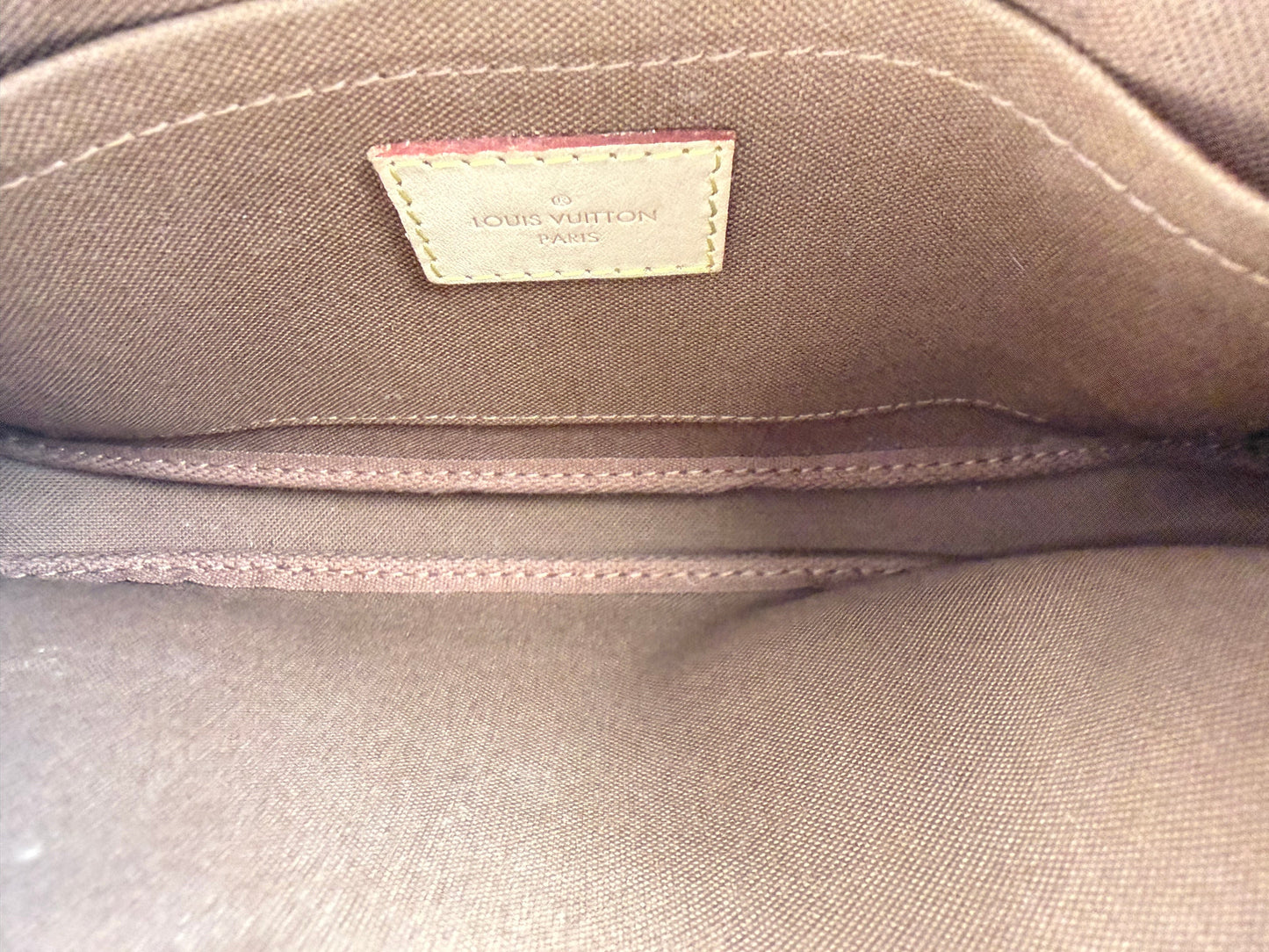 Louis Vuitton Multi Pochette Bag in Pink & Brown LV Monogram Coated Canvas NFC C-9