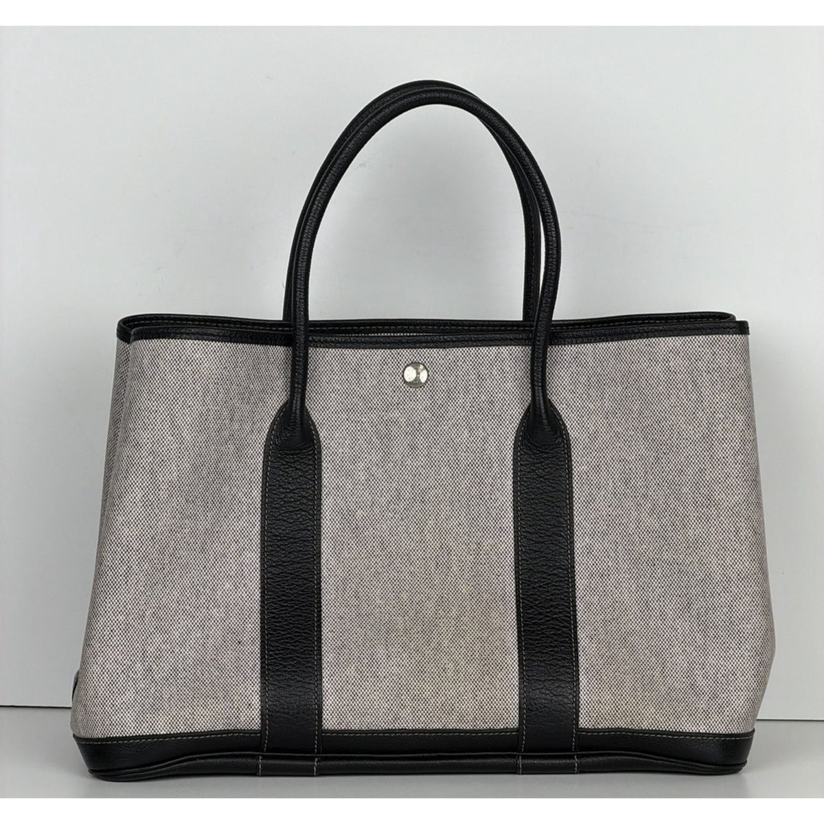 Hermes Toile and Buffalo Leather Garden Party 36 Tote Bag B-9