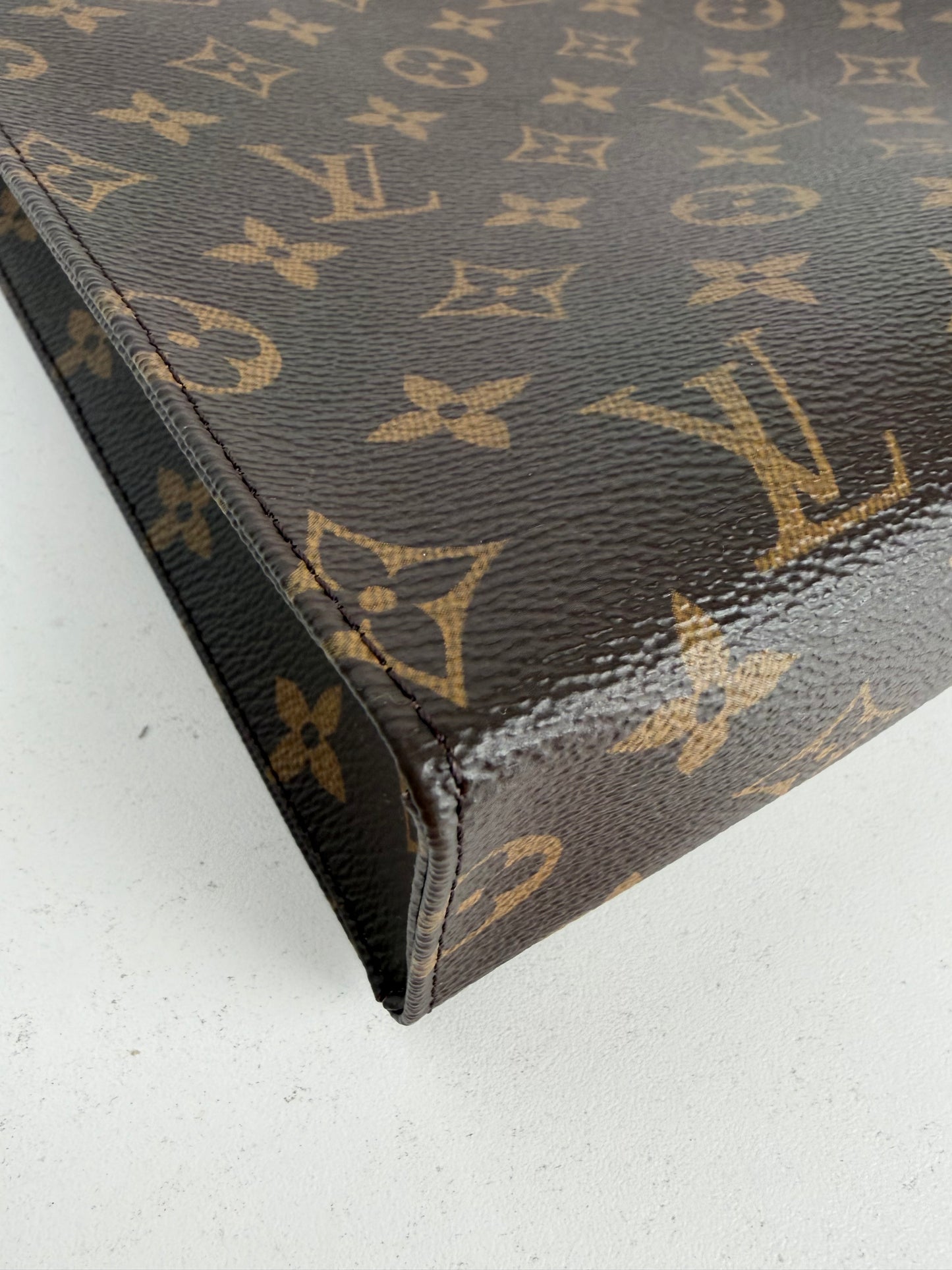 Louis Vuitton Monogram Toiletry Pouch Bag 26 in Brown LV Monogram Coated Canvas NFC Y