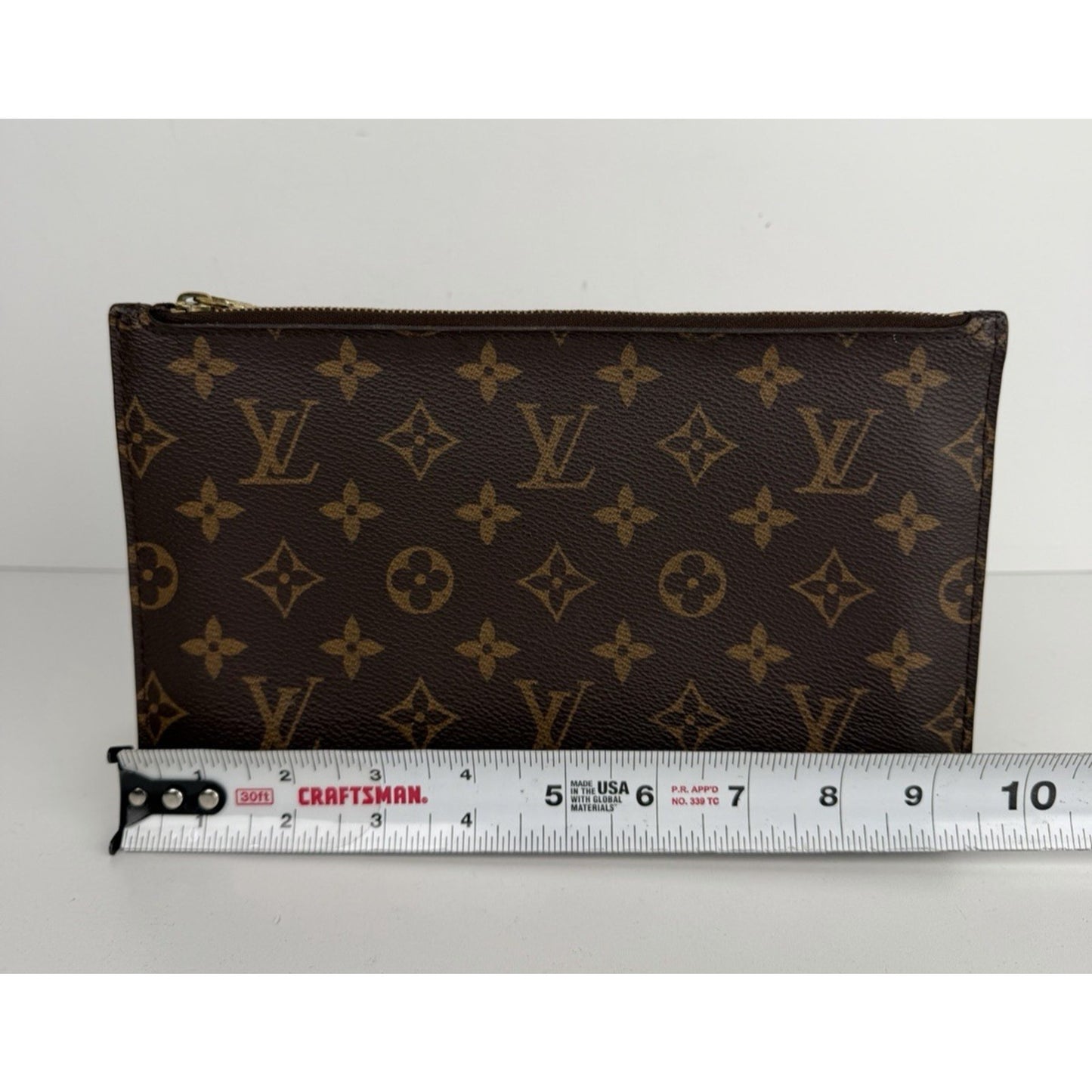 Louis Vuitton Neverfull MM Pochette Bag in Brown Monogram Coated Canvas 2017 S11