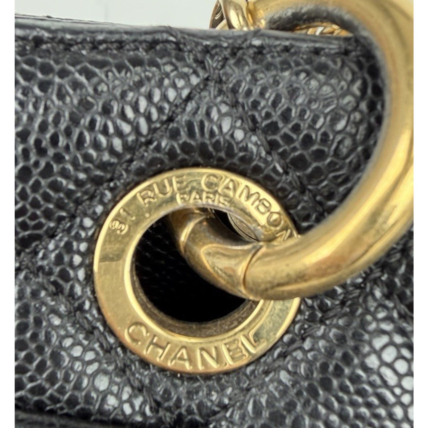 Chanel Grand Shopping Tote XL Bag in Black Quilted Caviar Leather 2013 D6