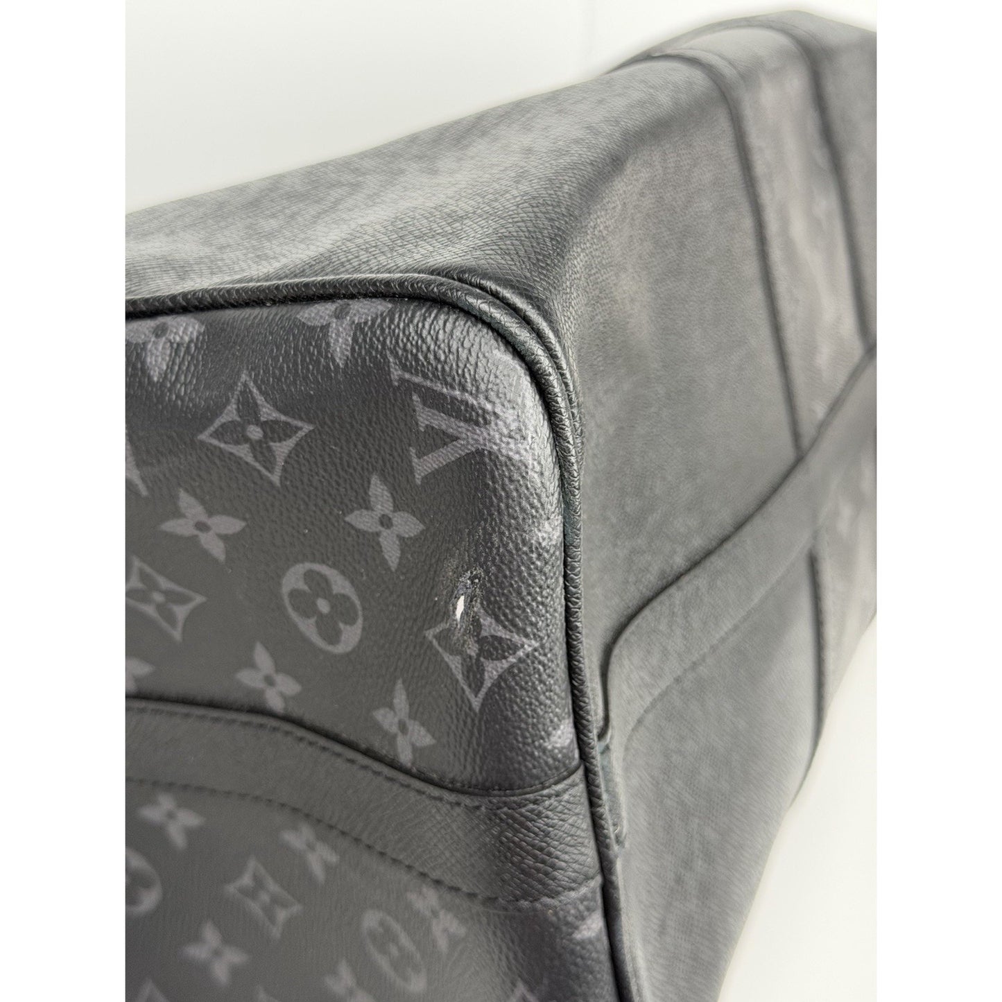 Louis Vuitton Keepall Bandouliere 50 Monogram Eclipse & Black Taiga Leather