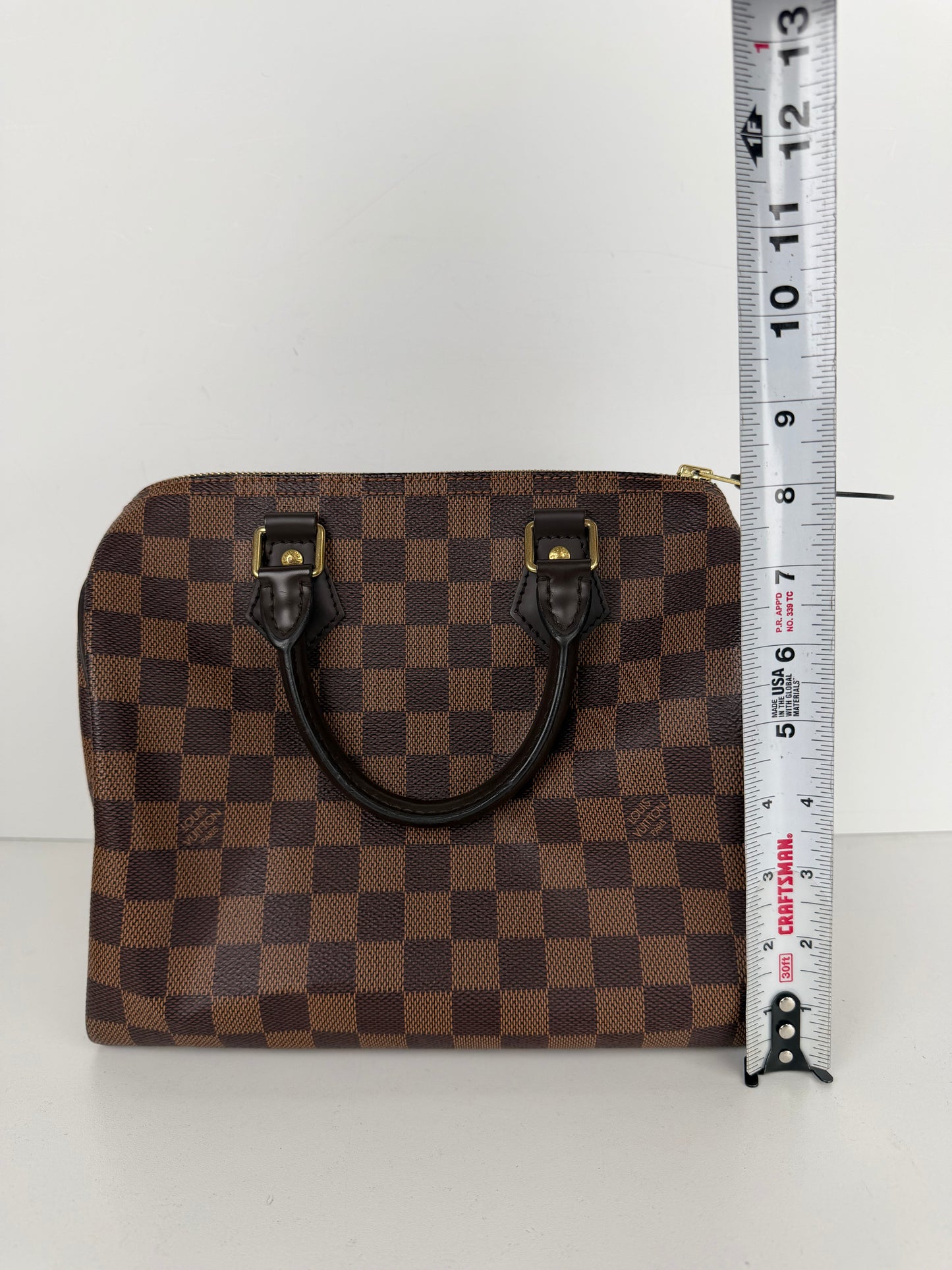 Louis Vuitton Speedy 25 Bag in Damier Ebene Coated Canvas 2019 C-9