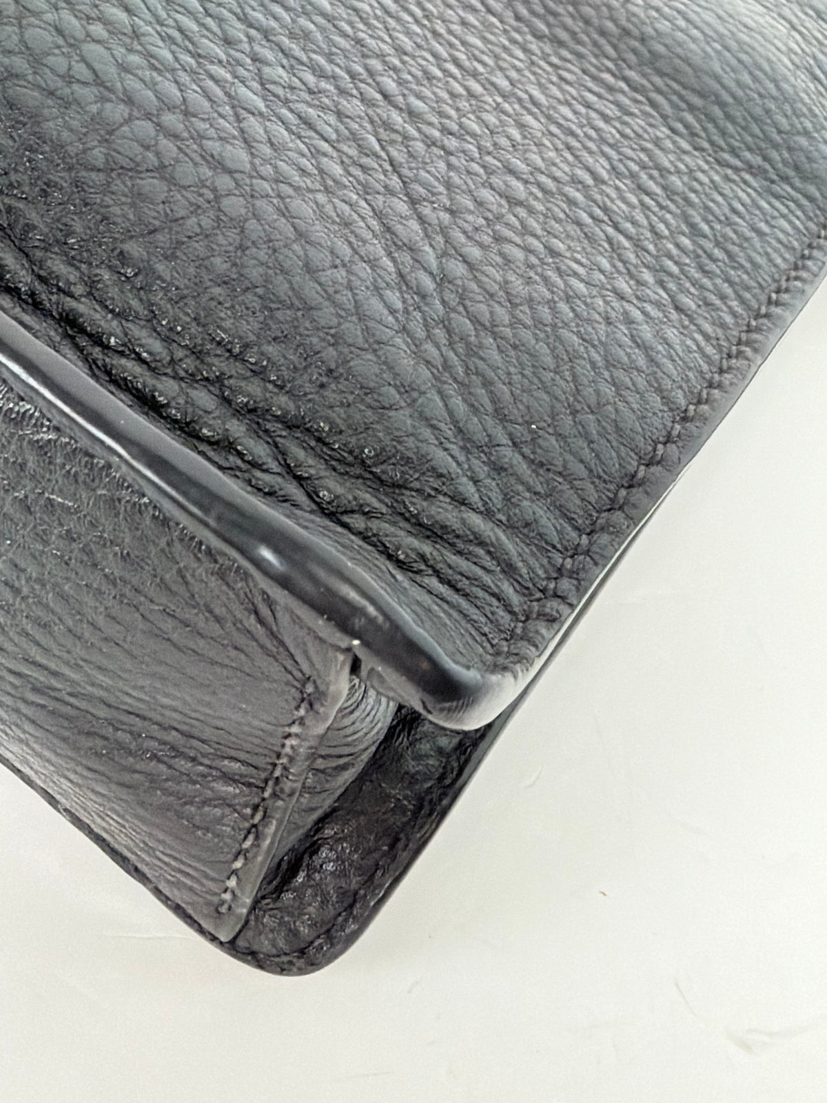 PRADA Vitello City Clutch Bag in Black Vitello Leather YS14