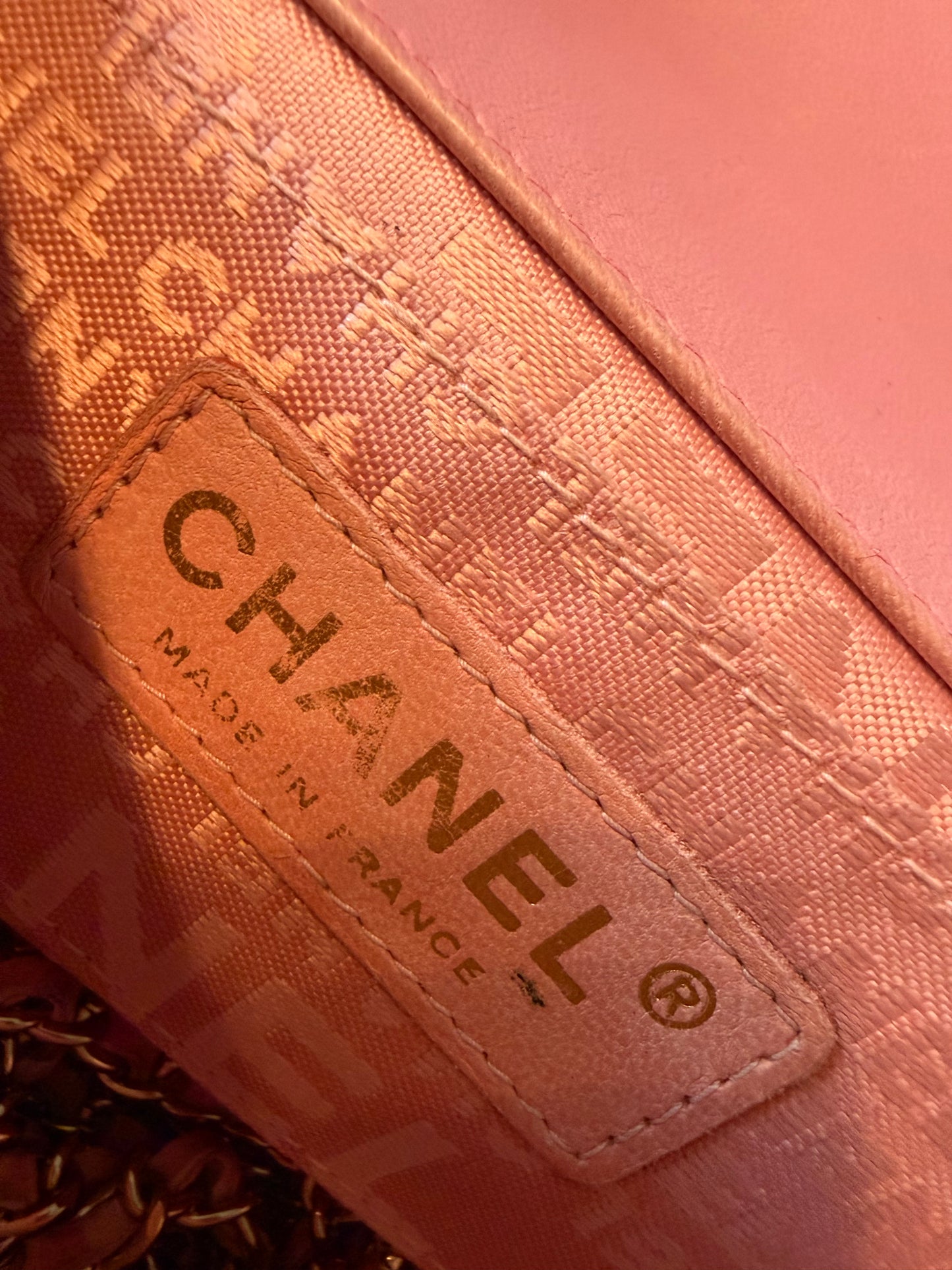 Chanel Lambskin Quilted Mini Chocolate Bar Camellia Flap Pink E1