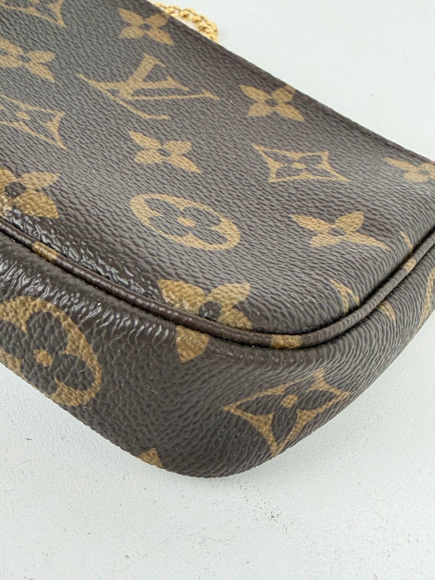Louis Vuitton Christmas Animation Japanese Garden Mini Pochette Accessories Bag in LV Monogram Canvas 2021 YS-10