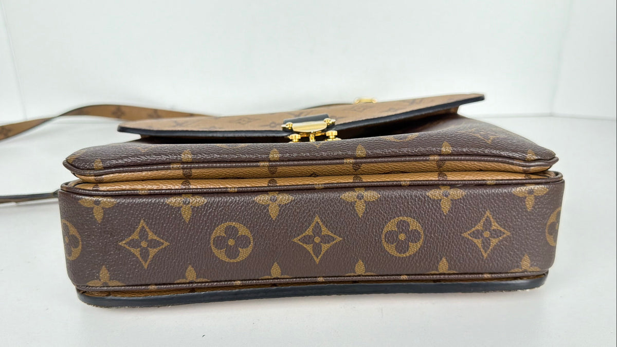 Louis Vuitton Pochette Metis MM Crossbody Bag Brown Reverse Monogram in Coated Canvas 2020 YC2