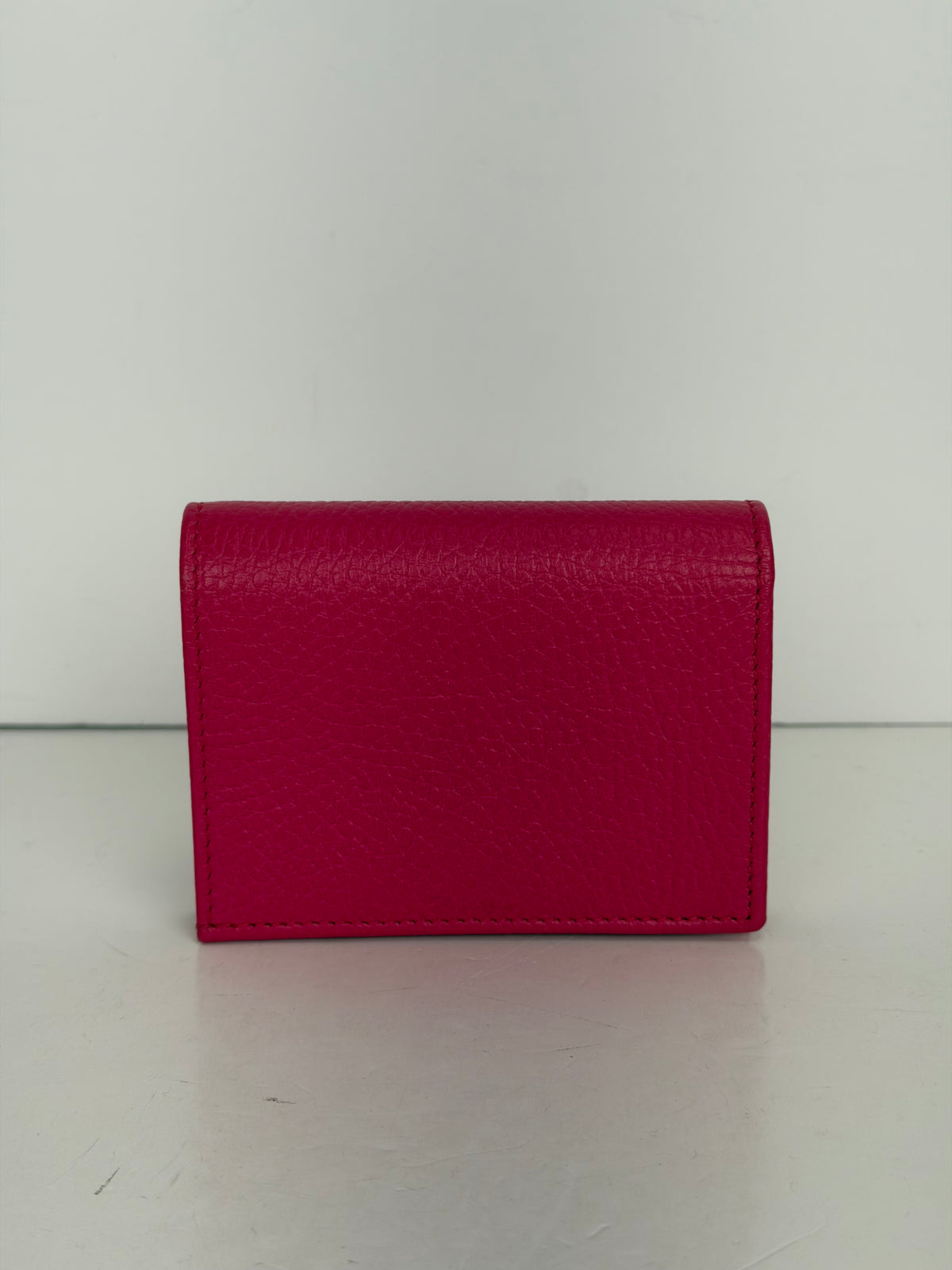 Gucci Butterfly Card Holder Wallet in Fuchsia Leather YK-3