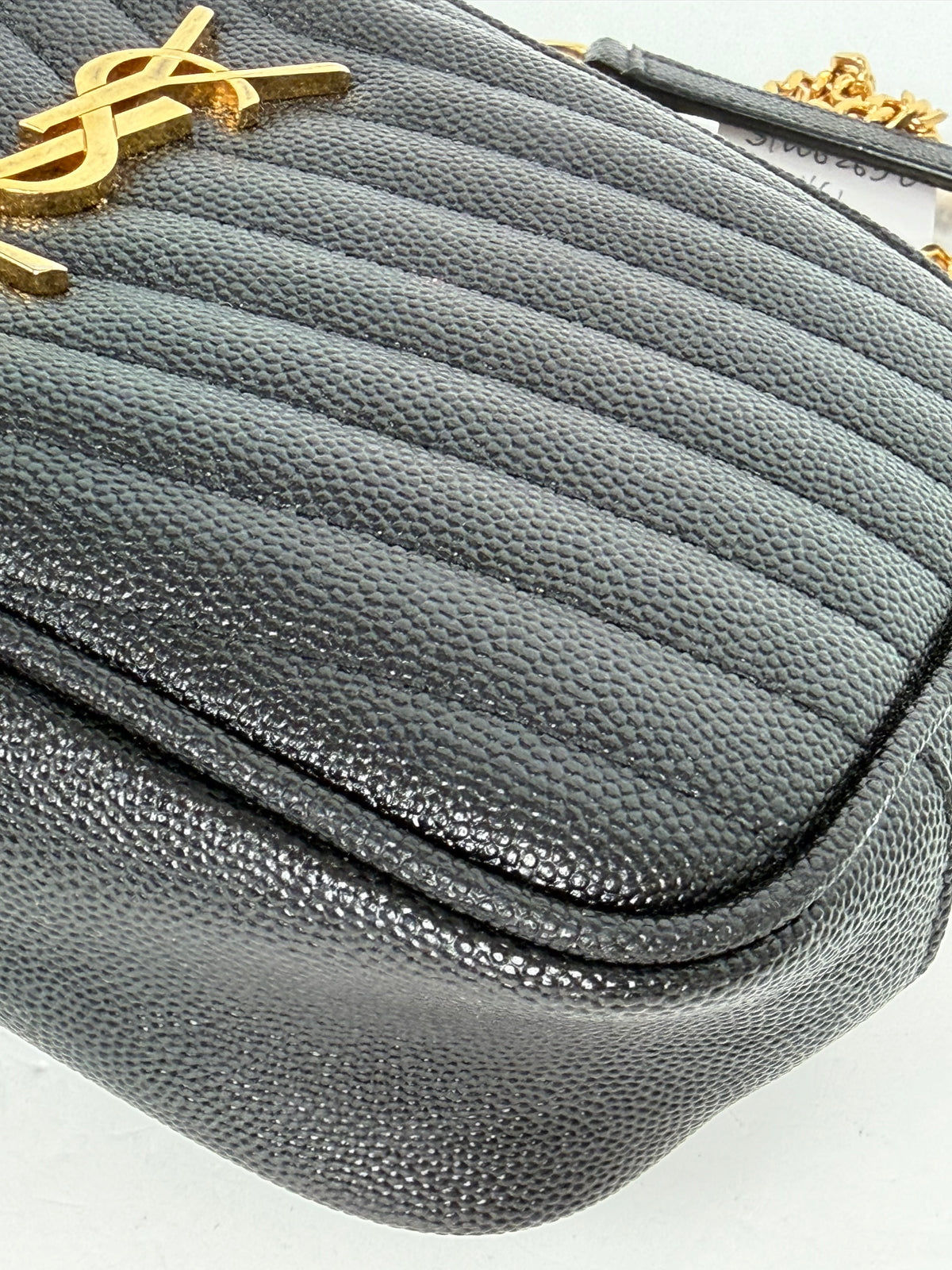 Saint Laurent Lou Mini Camera Crossbody Bag in Black Quilted Leather YS27