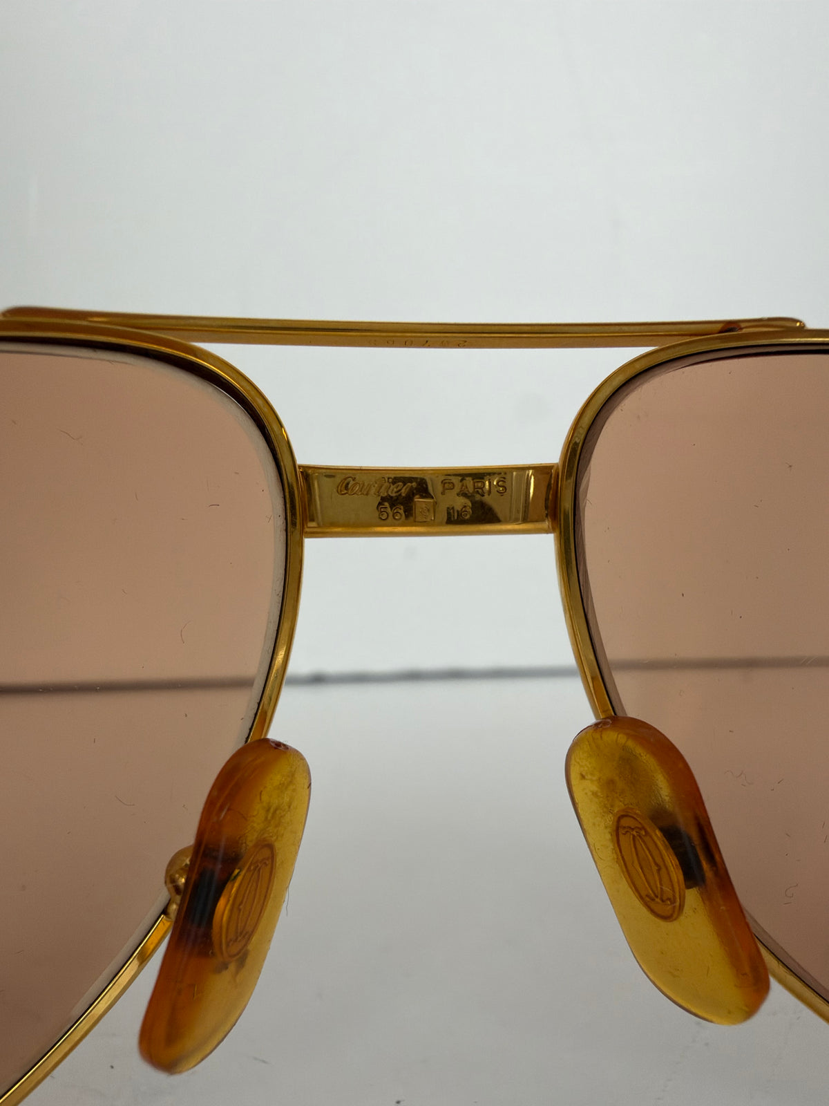 Vintage Cartier Santos Vendome Aviator Sunglasses YK1