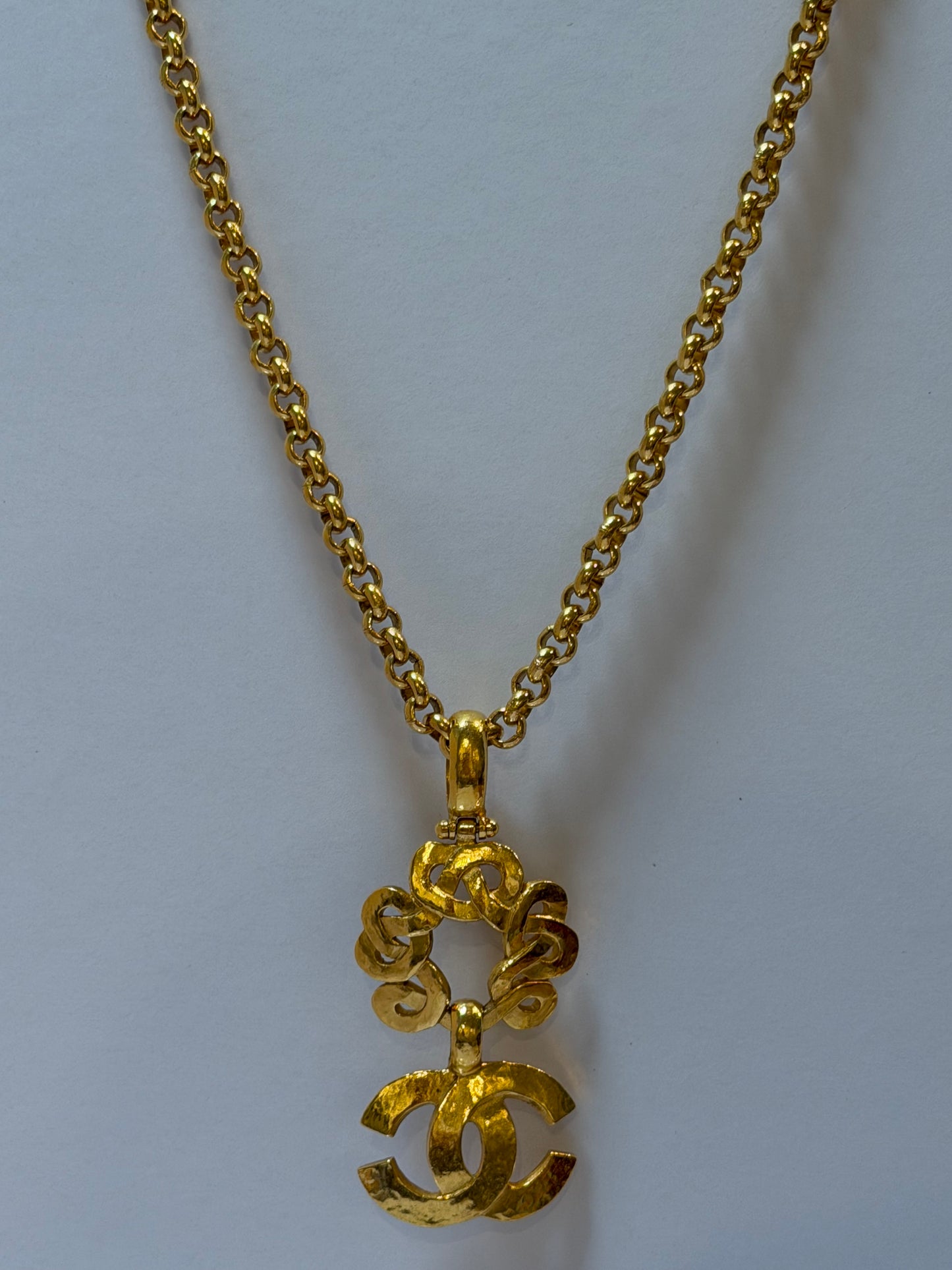 Chanel Vintage CC Logo Pendant Necklace