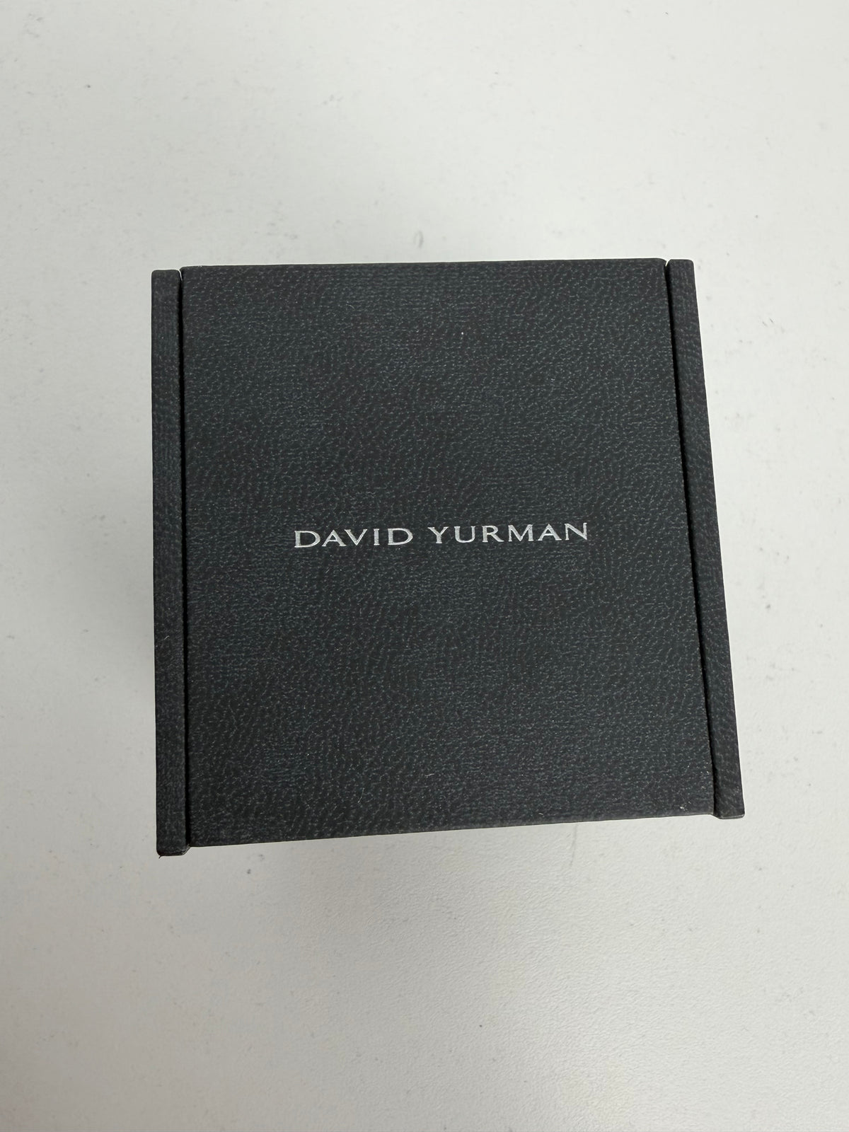 David Yurman Cable Loop Band Ring 5.5 Size Twisted Sterling Silver Bands with 18K Yellow Gold Loop