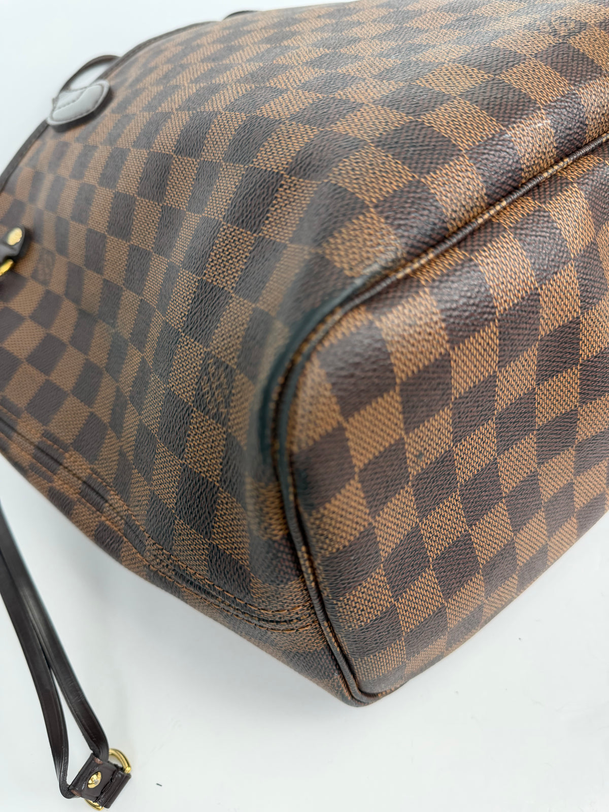 Louis Vuitton Neverfull MM Tote Bag in Damier Ebene Brown Coated Canvas 2011 YC8