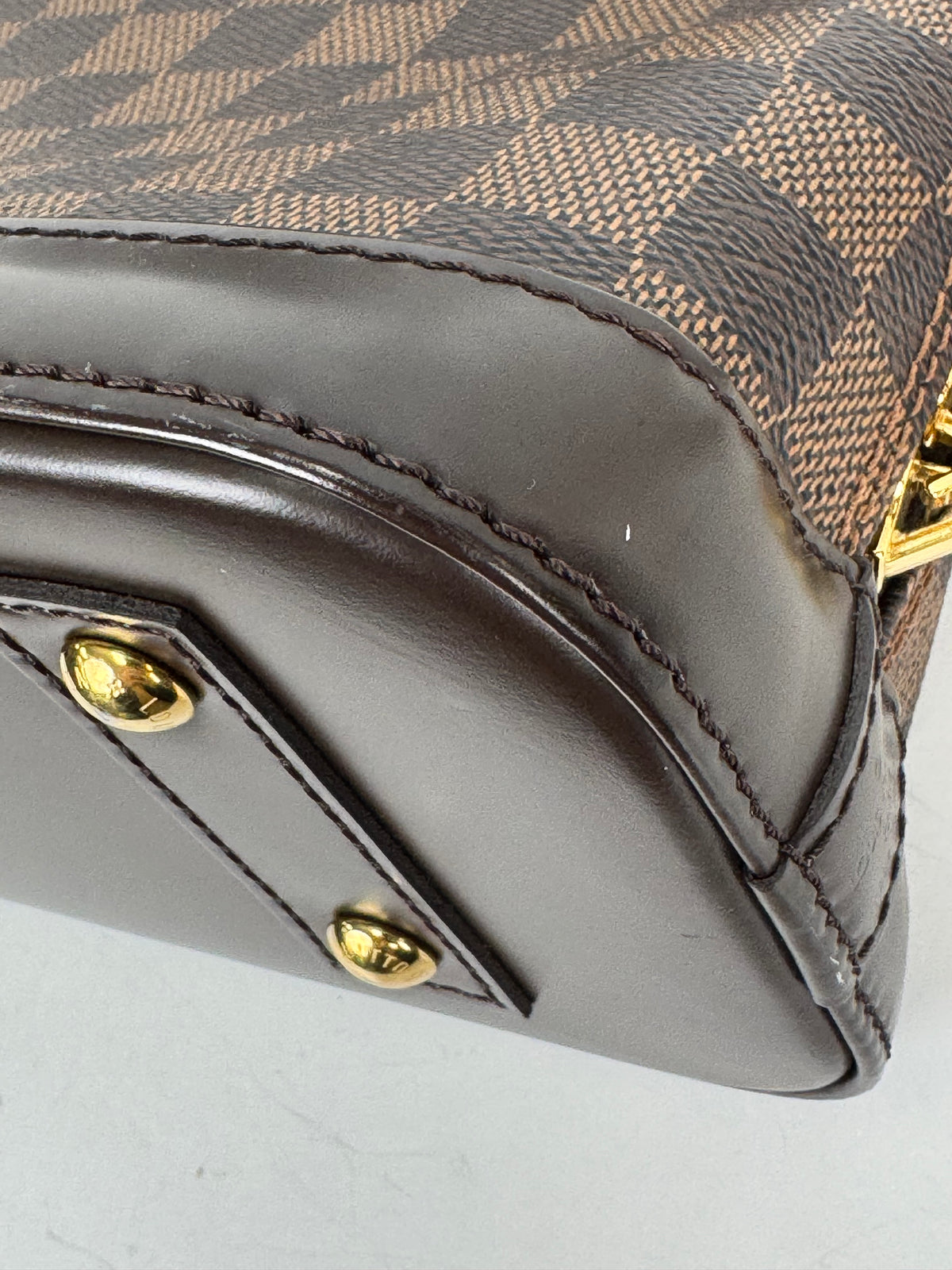 Louis Vuitton Alma BB Handbag in Damier Ebene Coated Canvas 2017 YS