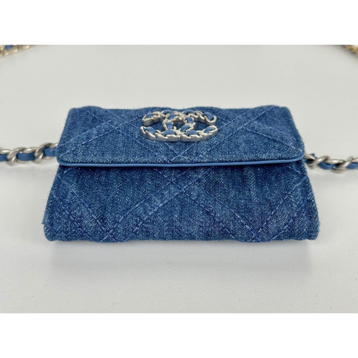 Chanel Denim 19 Wallet on Chain Crossbody Bag (2021)