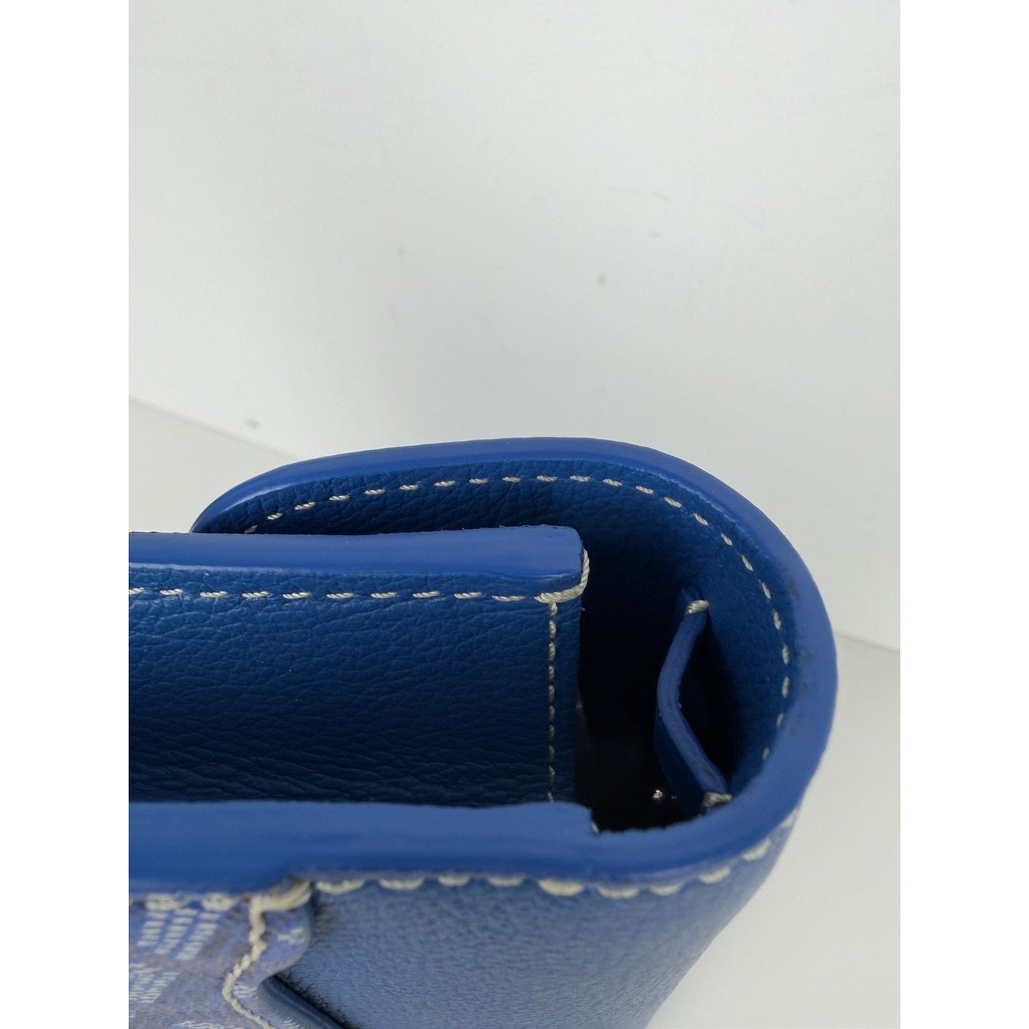 Goyard Chypre Wallet-Pouch Sky Blue Goyardine Canvas & Palladium G-Clasp D8
