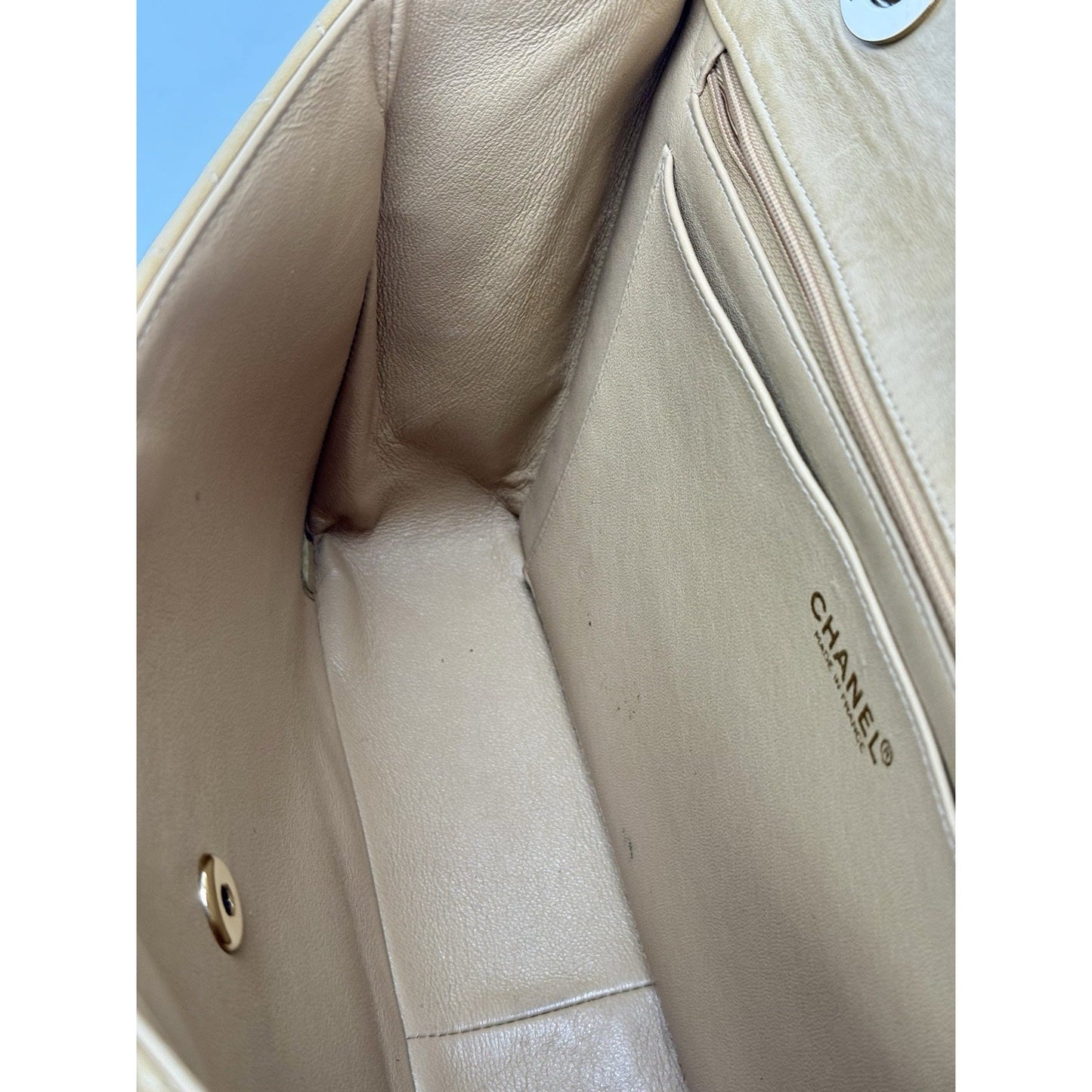 Chanel Classic Flap Bag in Caramel Quilted Lambskin Leather (2002-2003) D-8