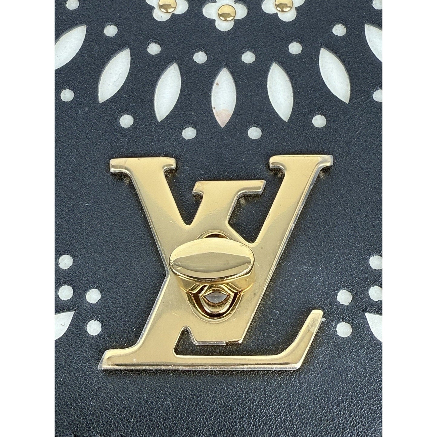 LOUIS VUITTON Limited Edition Love Note Perforated Studded Flower Bag