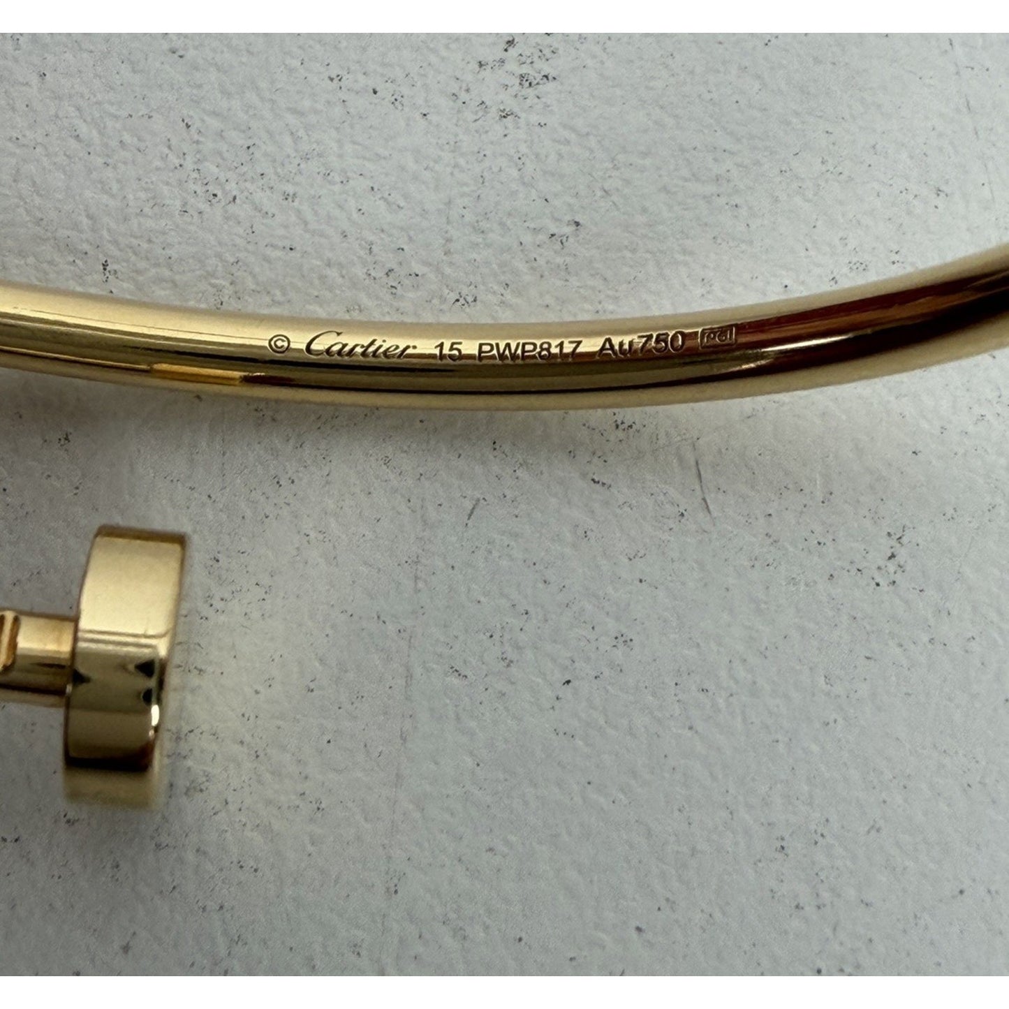 Cartier Small Juste un Clou Bracelet in 18K Yellow Gold Size 15