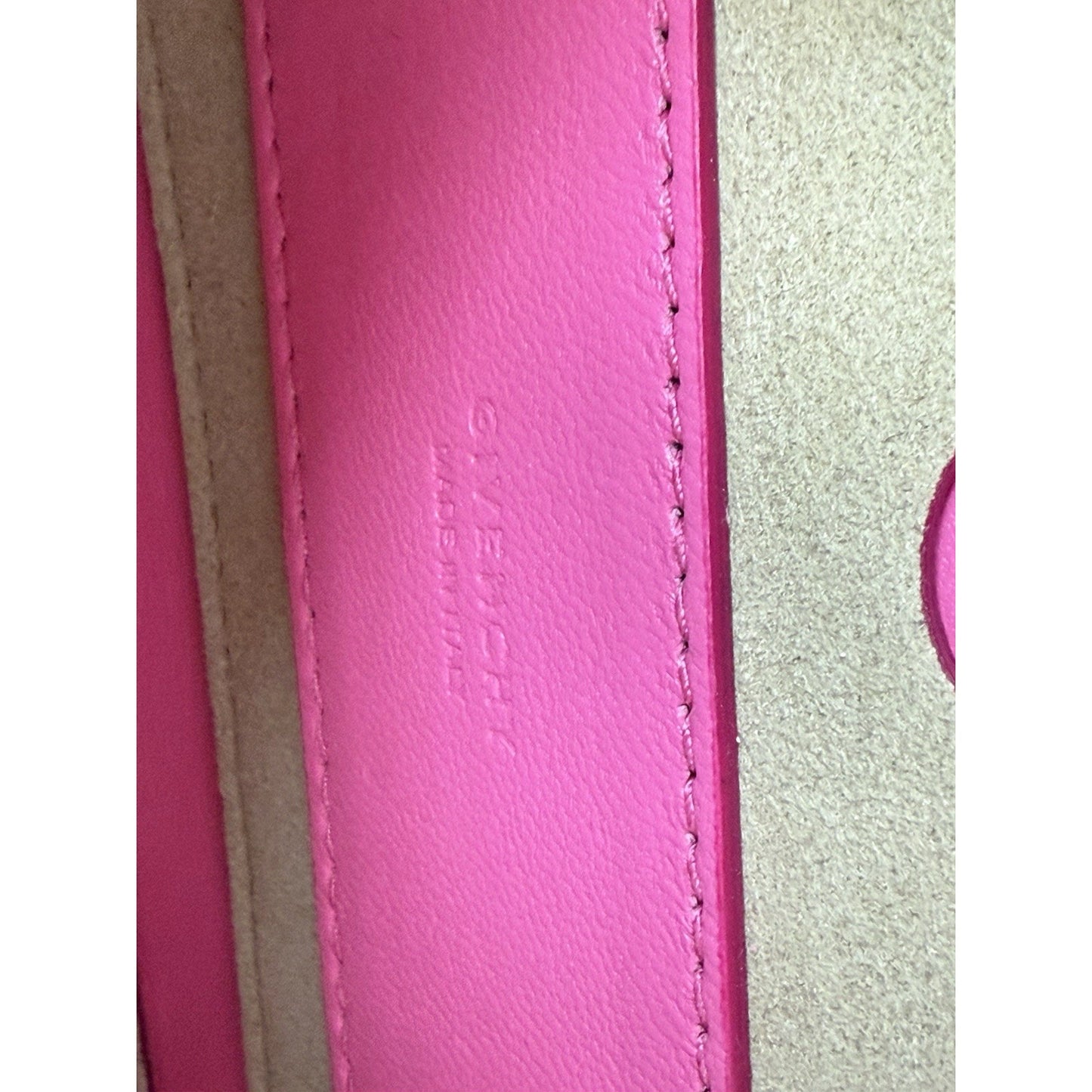 Givenchy Quilted Goatskin GV3 Mini Pocket Convertible Bag Pink w Gold Hardware