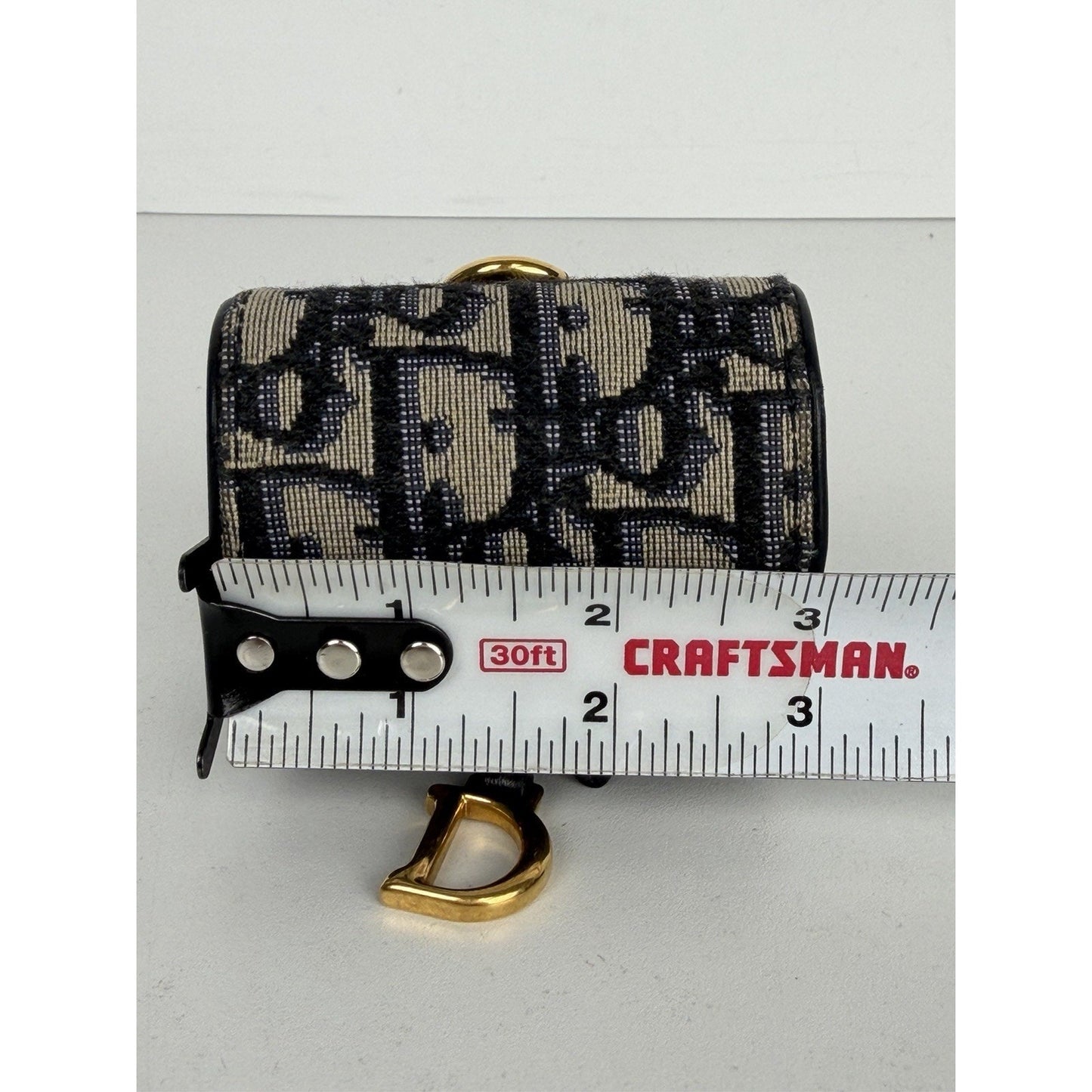 Christian Dior Saddle Airpods Pro Case in Blue Oblique Jacquard Canvas K1