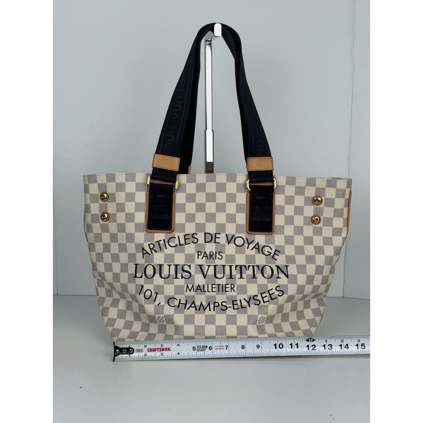 Louis Vuitton Beach Cabas PM Tote Bag in Damier Azur Coated Canvas 2012 E-8