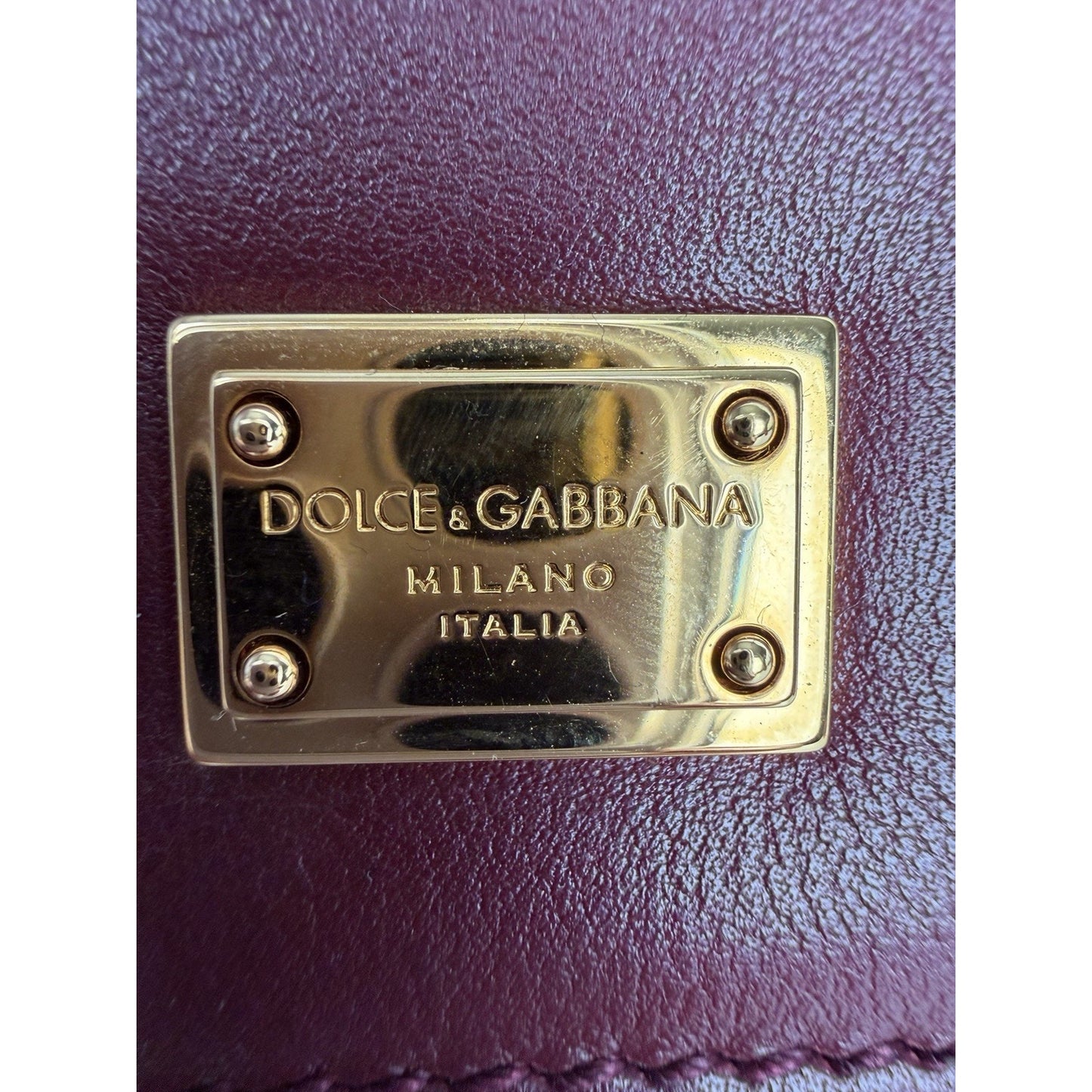 Dolce & Gabbana My Sicily Leather Medium Handbag in Bordeaux R1