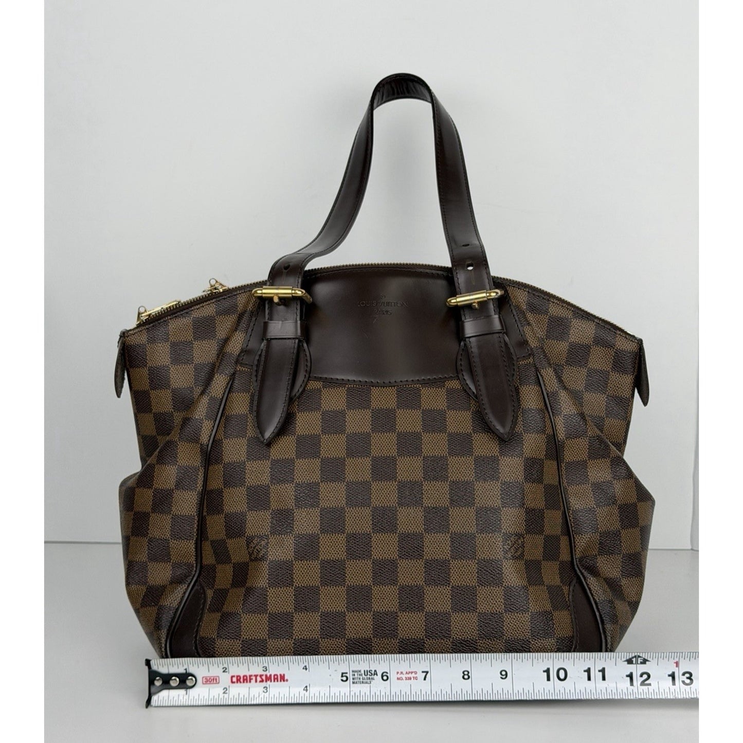 Louis Vuitton Verona MM Damier Ebene Shoulder Bag Brown Coated Canvas 2010 S14