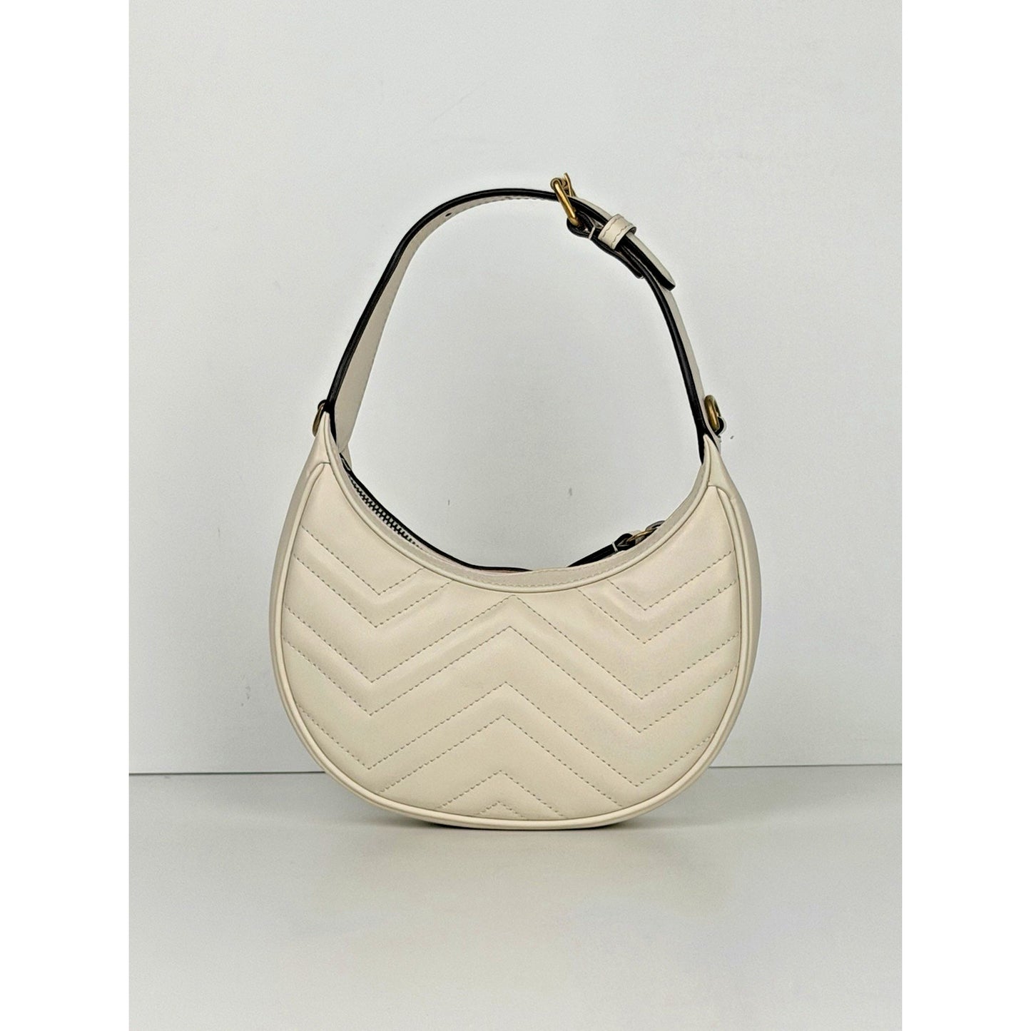 Gucci GG Marmont Small Leather Shoulder Bag White