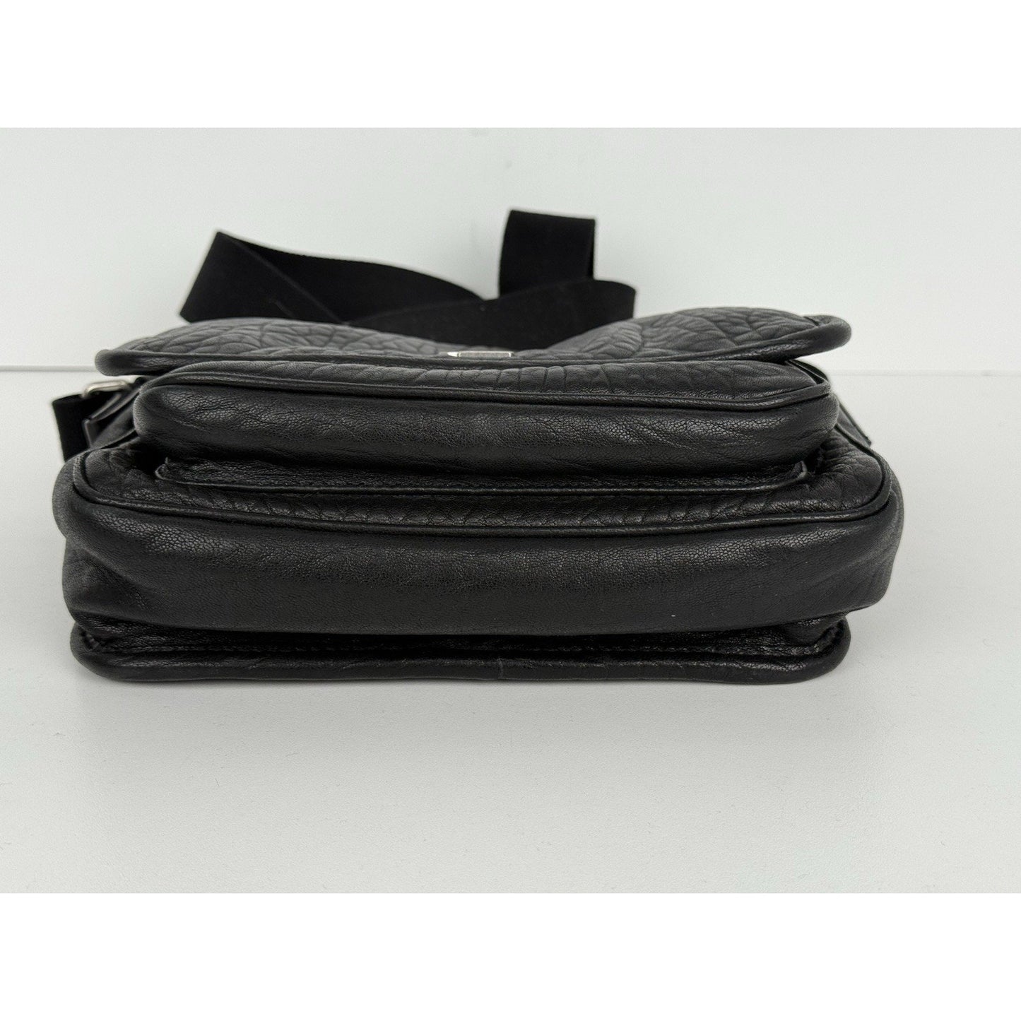 Saint Laurent Niki Messenger Bag Black with Silver Hardware B-2