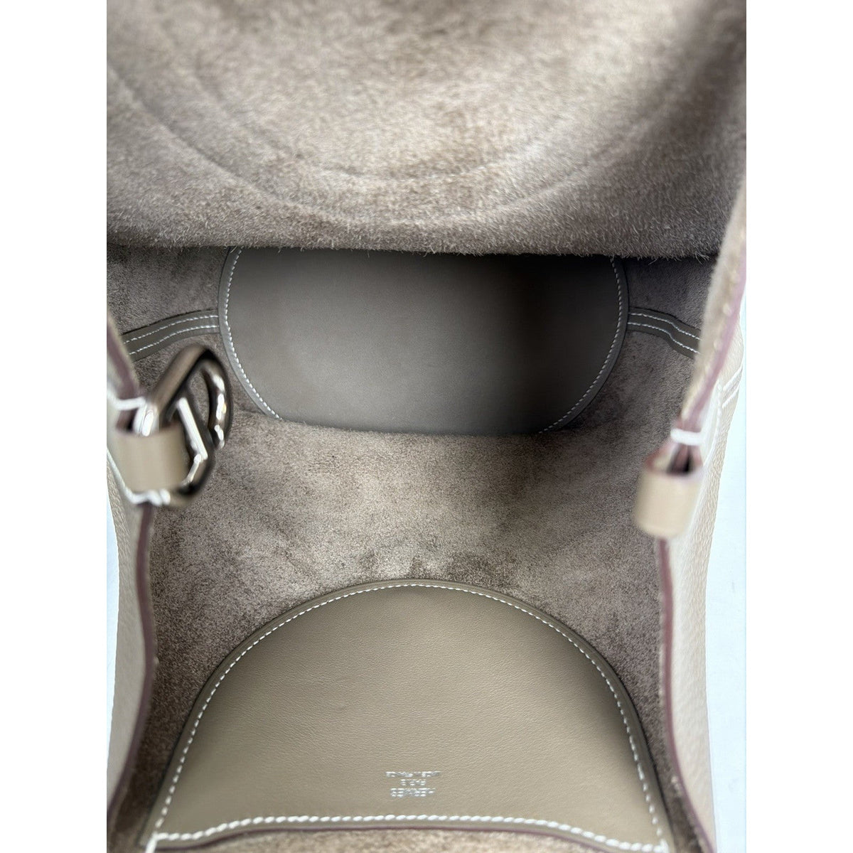 Hermes In-the-Loop 18 Top Handle Bag in Etoupe Leather Silver Hardware 2023 F1