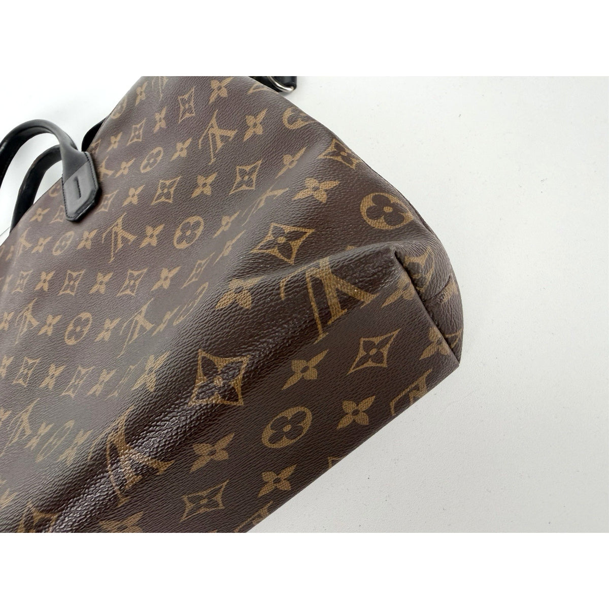 Louis Vuitton Macassar Briefcase in Brown LV Monogram Coated Canvas 2015 S-21