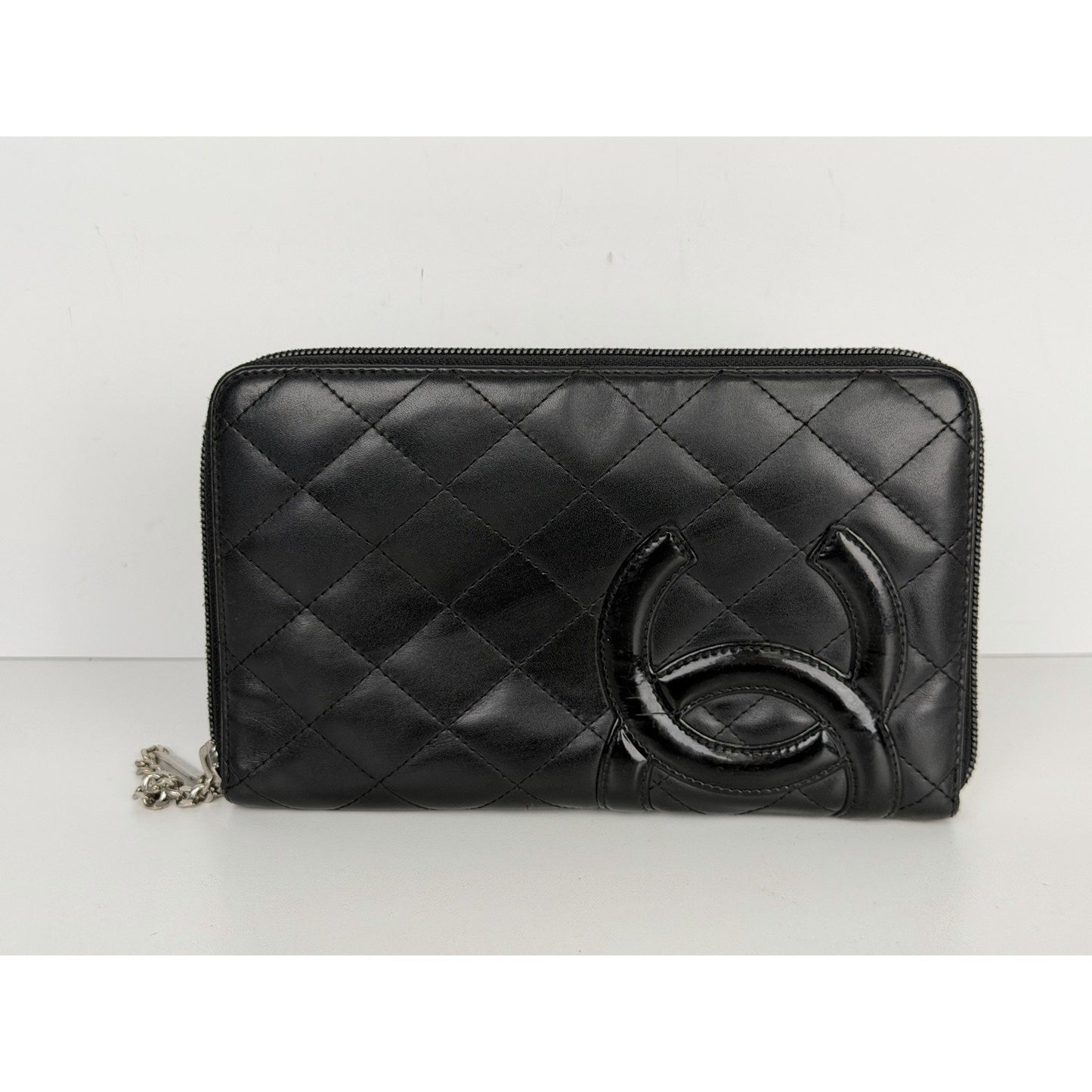 Chanel Cambon Ligne Organizer Wallet in Black Quilted Leather 2008-2009