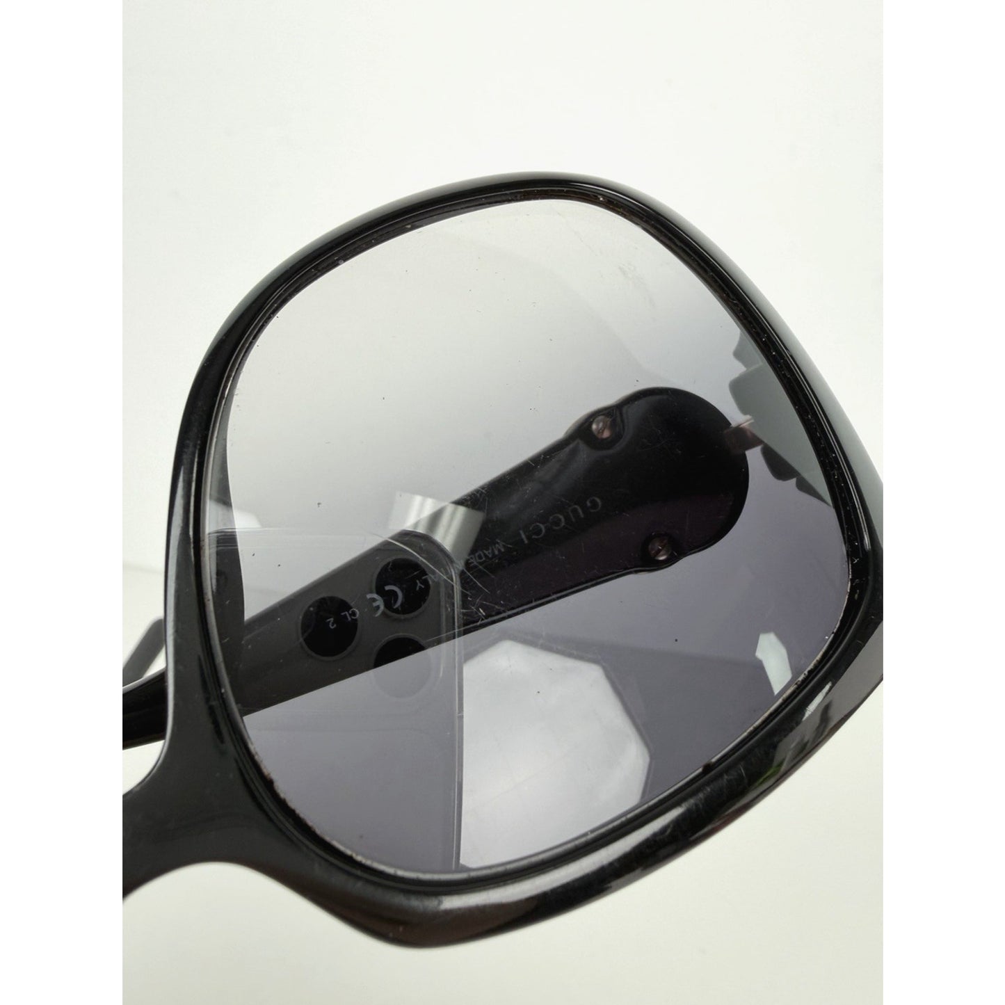 Gucci GG 3163/S Square Sunglasses in Black Glossy Acetate and Gradient Lenses