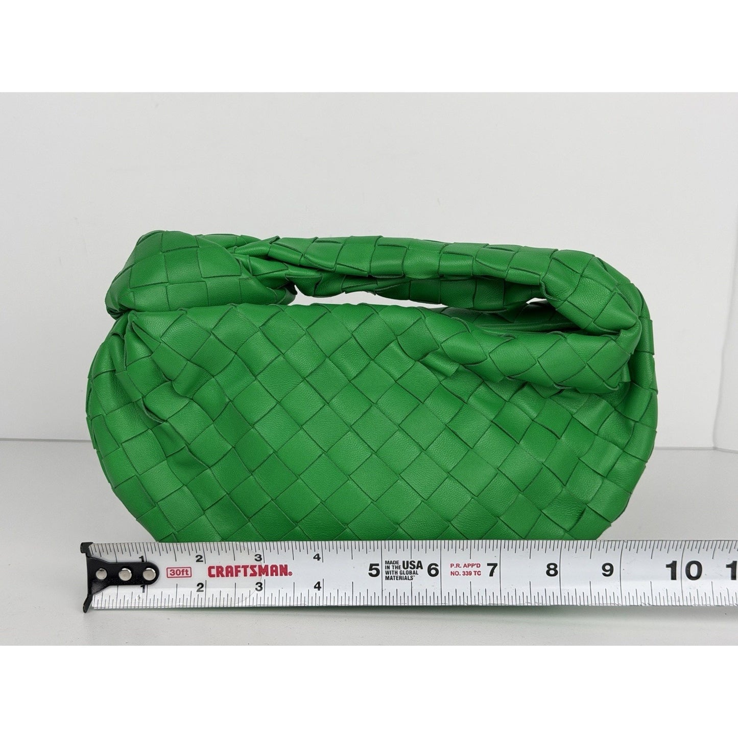Bottega Veneta Mini Jodie Bag in Parakeet Green Intrecciato Woven Leather S10