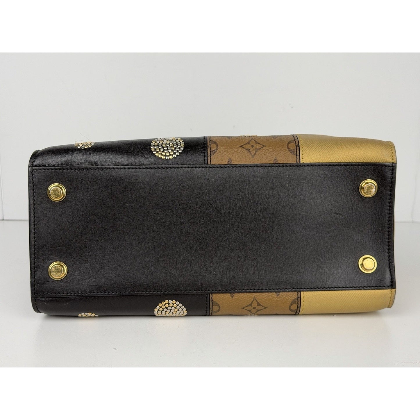 Louis Vuitton Night Light City Steamer MM Handbag in Black/Brown/Gold 2017 S
