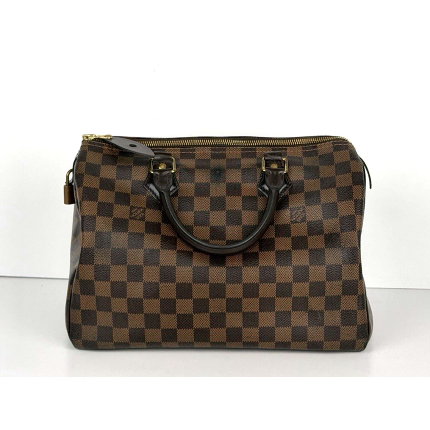 Louis Vuitton Speedy 30 Bag in Damier Ebene Coated Canvas 2018 S-08