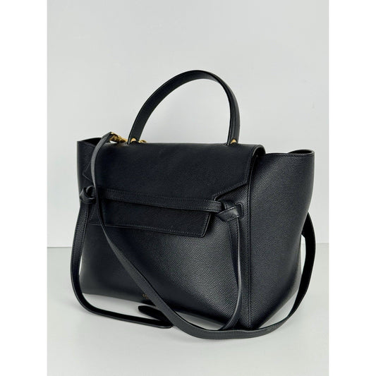 Celine Belt Bag in Black Grained Leather D-6