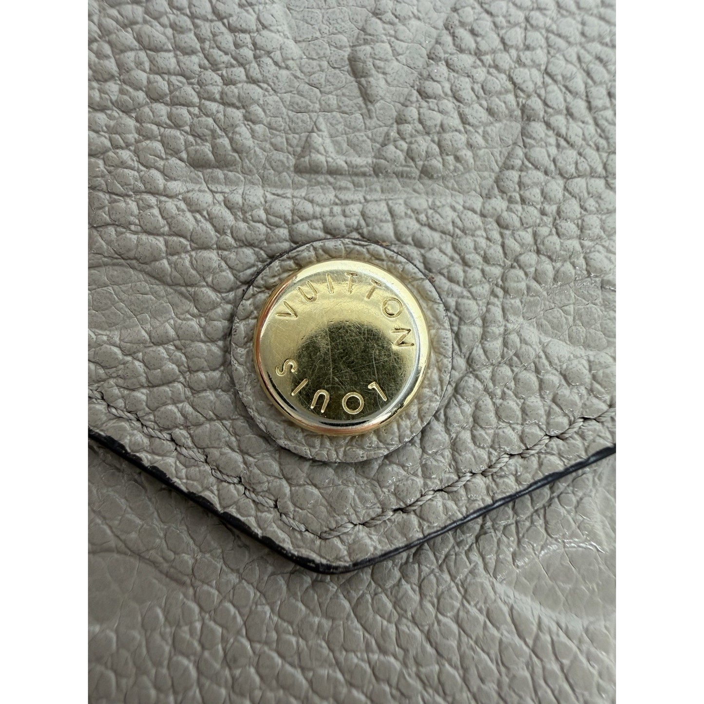 Louis Vuitton Zoe Wallet Tourterelle Gray Monogram Empreinte Leather NFC S