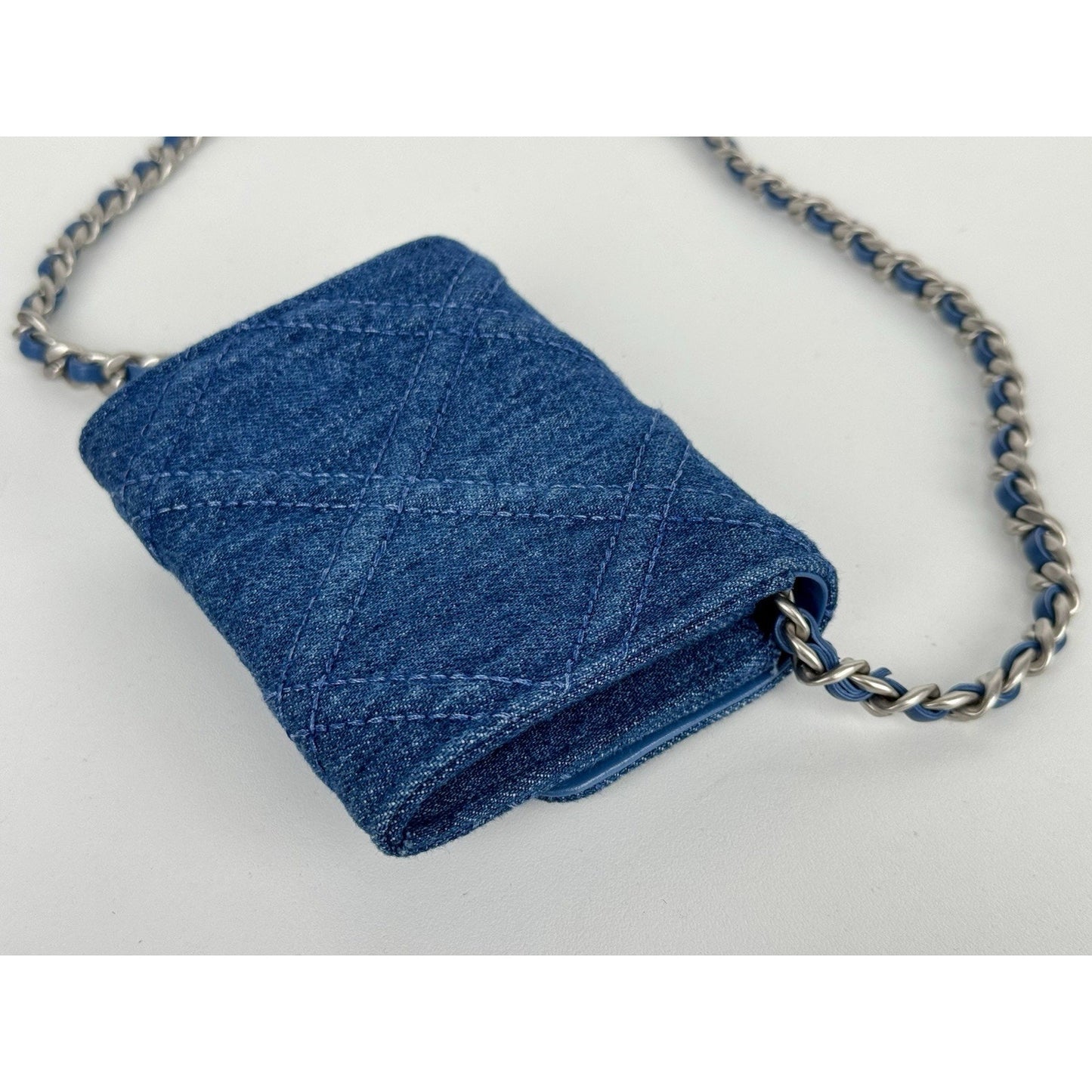 Chanel Denim 19 Wallet on Chain Crossbody Bag (2021)