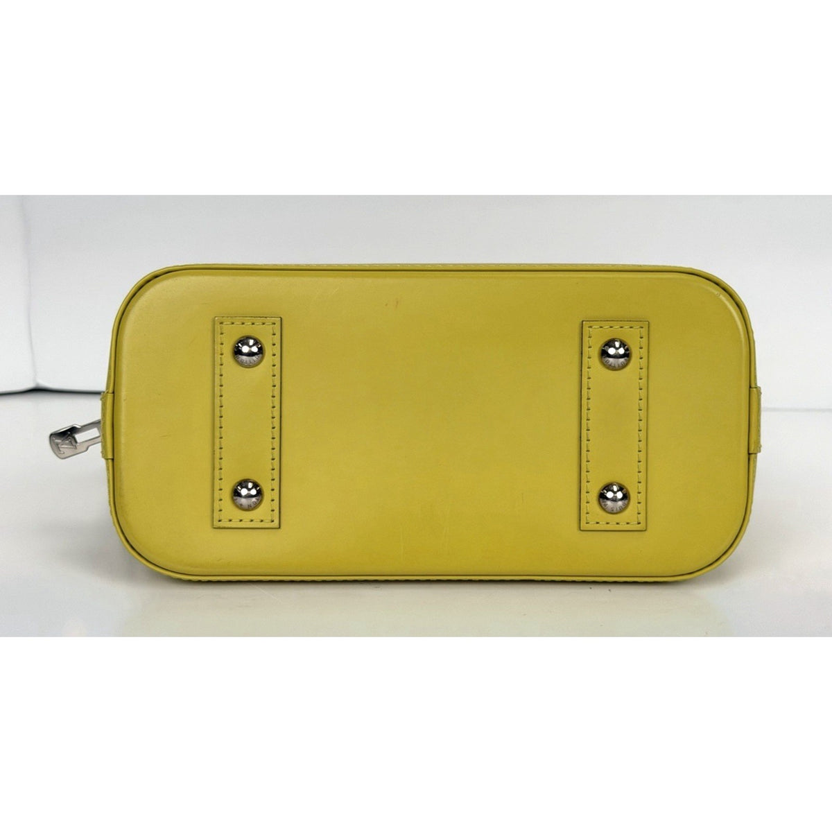 Louis Vuitton Alma BB Handbag in Yellow Epi Leather Silver-T Hardware 2014 S21