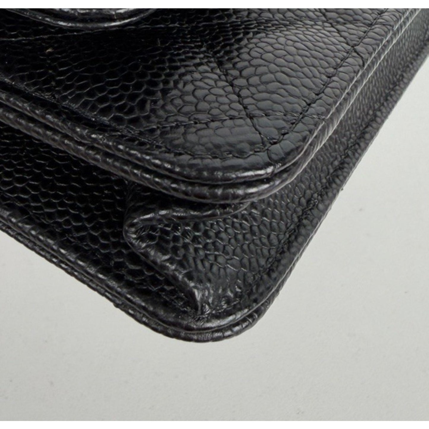 Chanel Classic Wallet On Chain Bag in Black Caviar Leather 2019 E-5