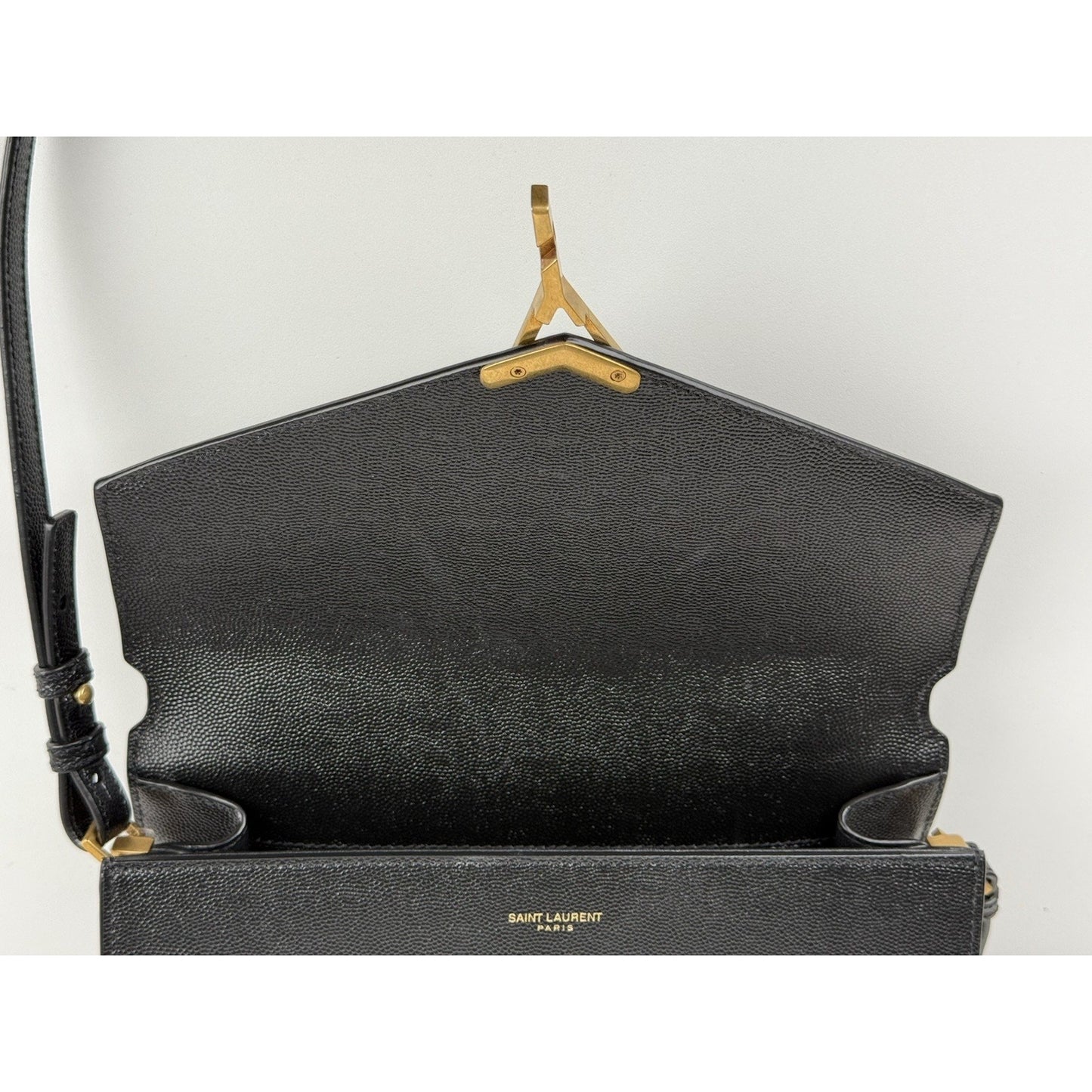 Saint Laurent Cassandra Mini Top Handle Women's Bag in Grain Embossed Leather