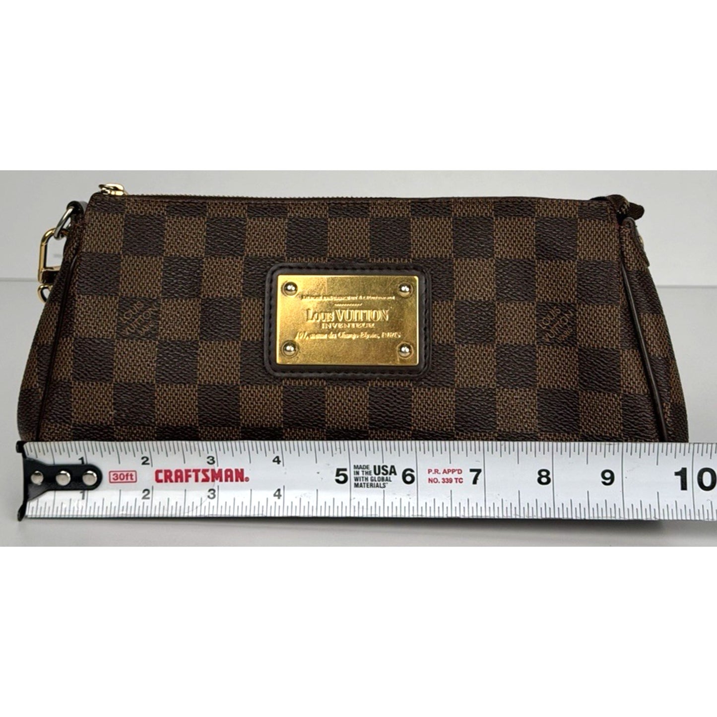 Louis Vuitton Eva Clutch Bag in Damier Ebene Coated Canvas 2017 S02