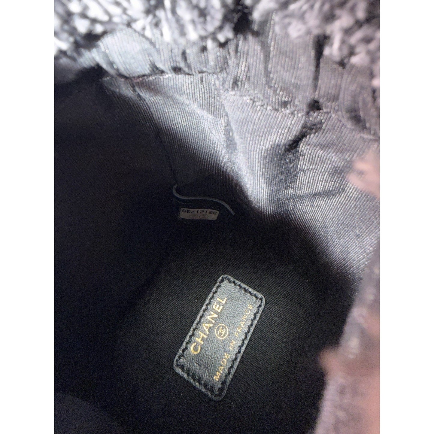 Chanel Mini Denim Moon Bucket Crossbody Bag